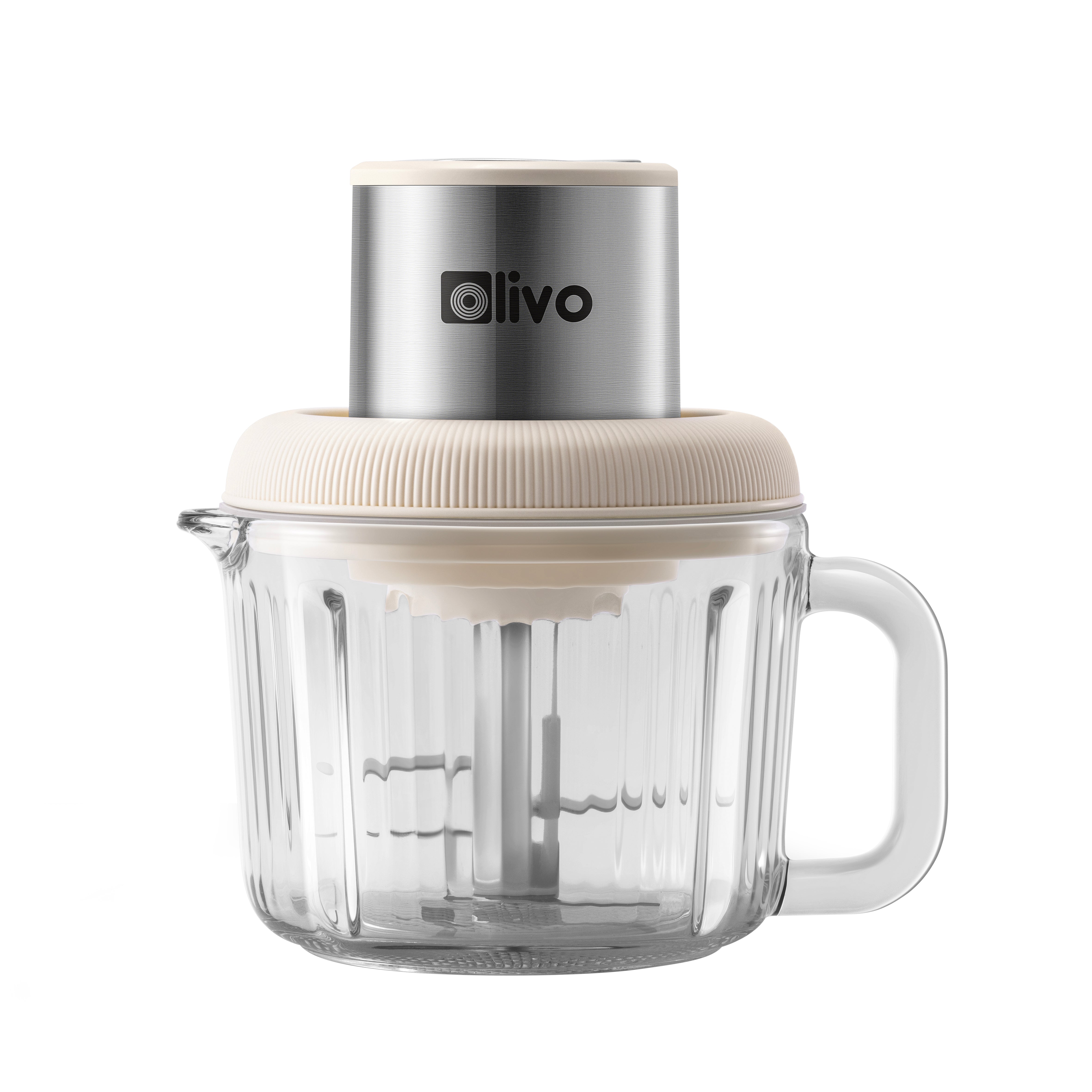 Máy Xay Thực Phẩm Đa Năng OLIVO FC25 - 2 Cối Xay - Dung Tích 2L Và 300ML - Công Suất 300W - 3 Chế Độ Xay