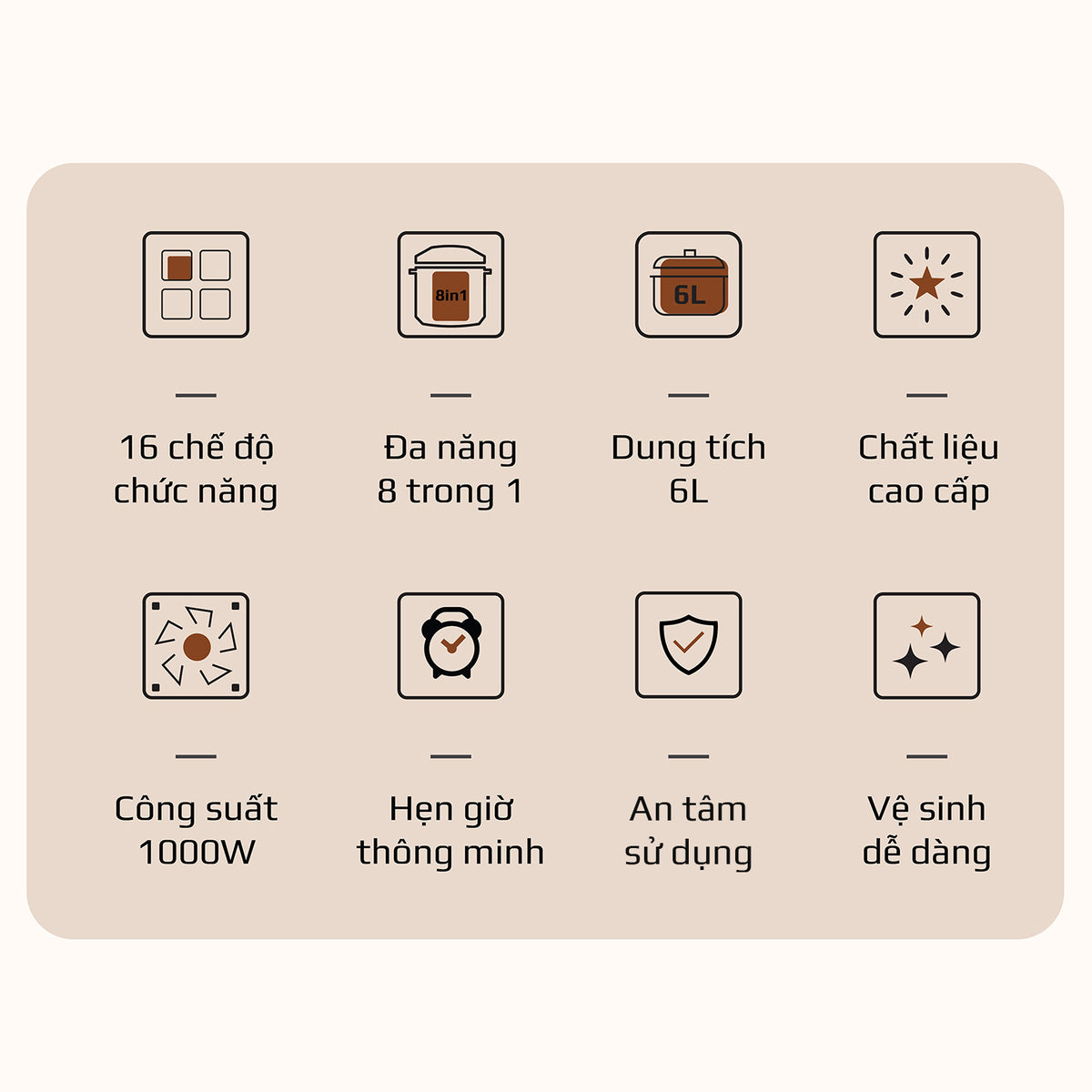 Nồi Áp Suất Điện Đa Năng OLIVO PC60 - 16 Chức Năng - Dung Tích 6L - Công Suất 1000W