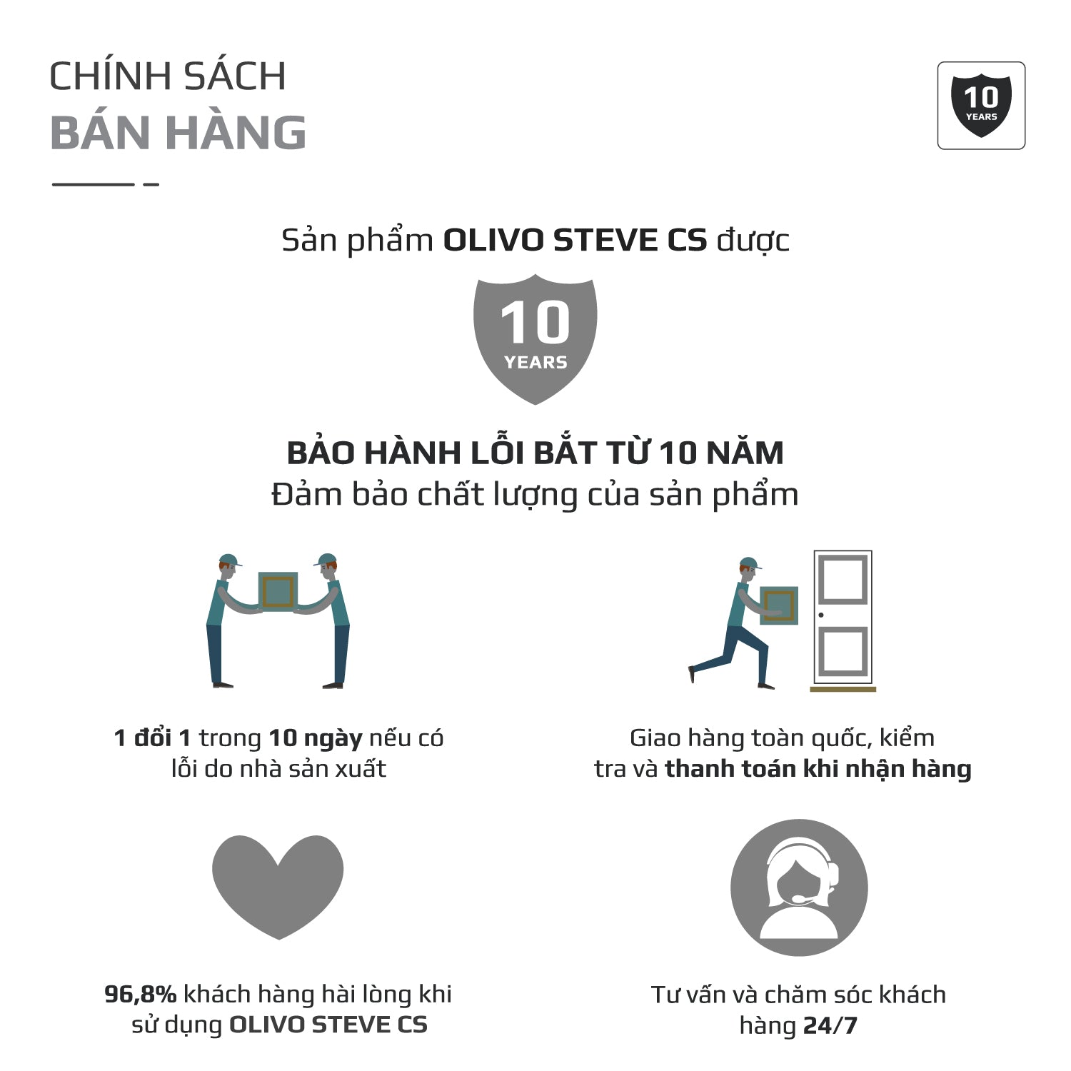 Bộ Nồi Olivo Steve CS - Bộ 3 Nồi - Đa Dạng Kích Thước - Inox 3 Lớp - Nắp Kính Cường Lực - Nấu Được Trên Mọi Loại Bếp