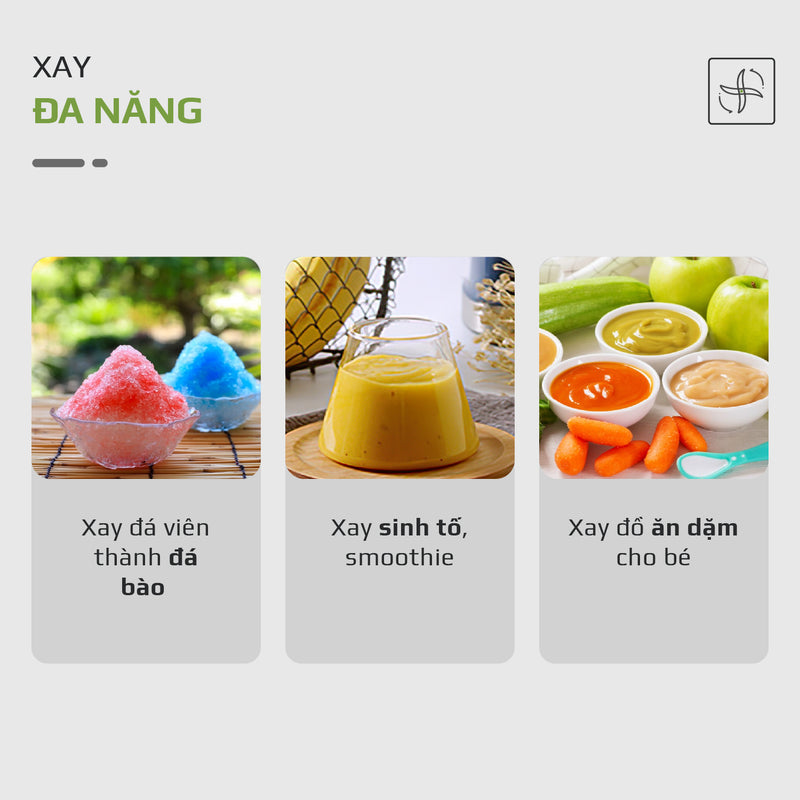 Máy Xay Sinh Tố OLIVO MB300 - 2 Cốc Linh Hoạt - Xay Đá Bào, Sinh Tố, Smoothie - Dung Tích 600ML