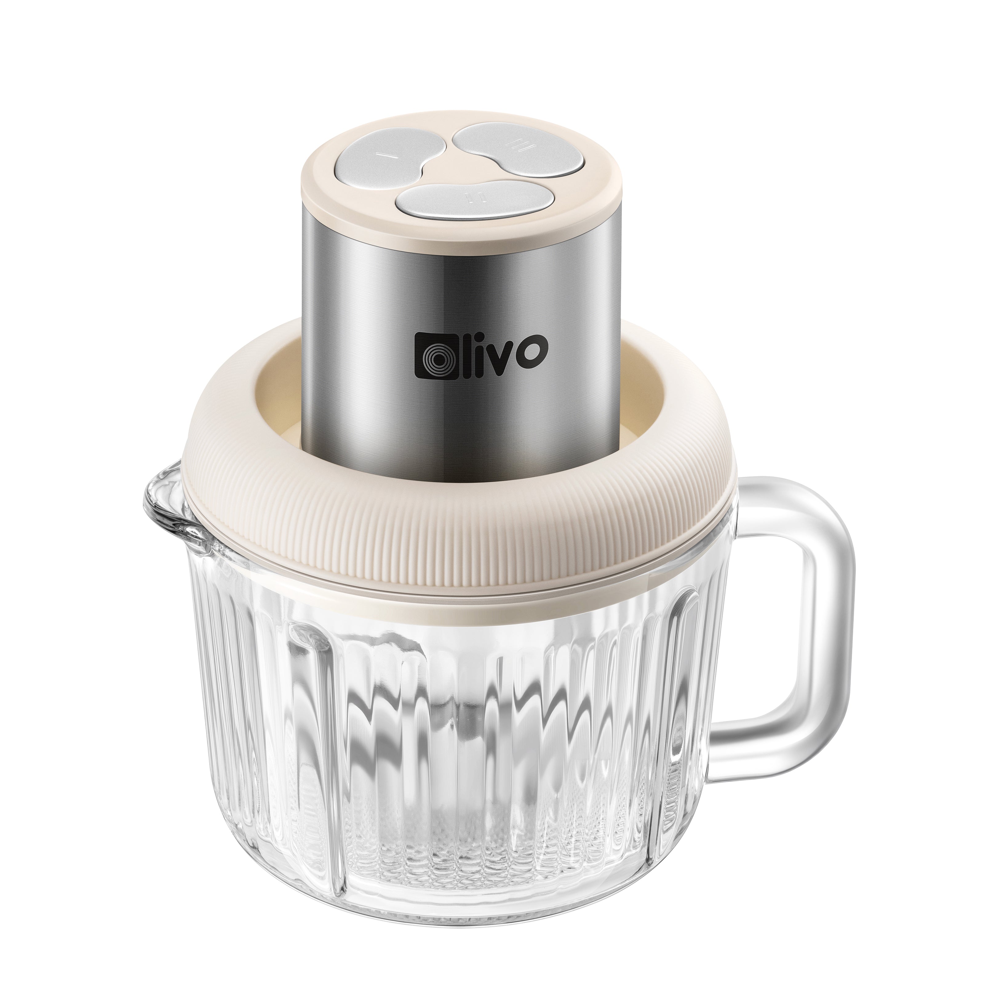 Máy Xay Thực Phẩm Đa Năng OLIVO FC25 - 2 Cối Xay - Dung Tích 2L Và 300ML - Công Suất 300W - 3 Chế Độ Xay