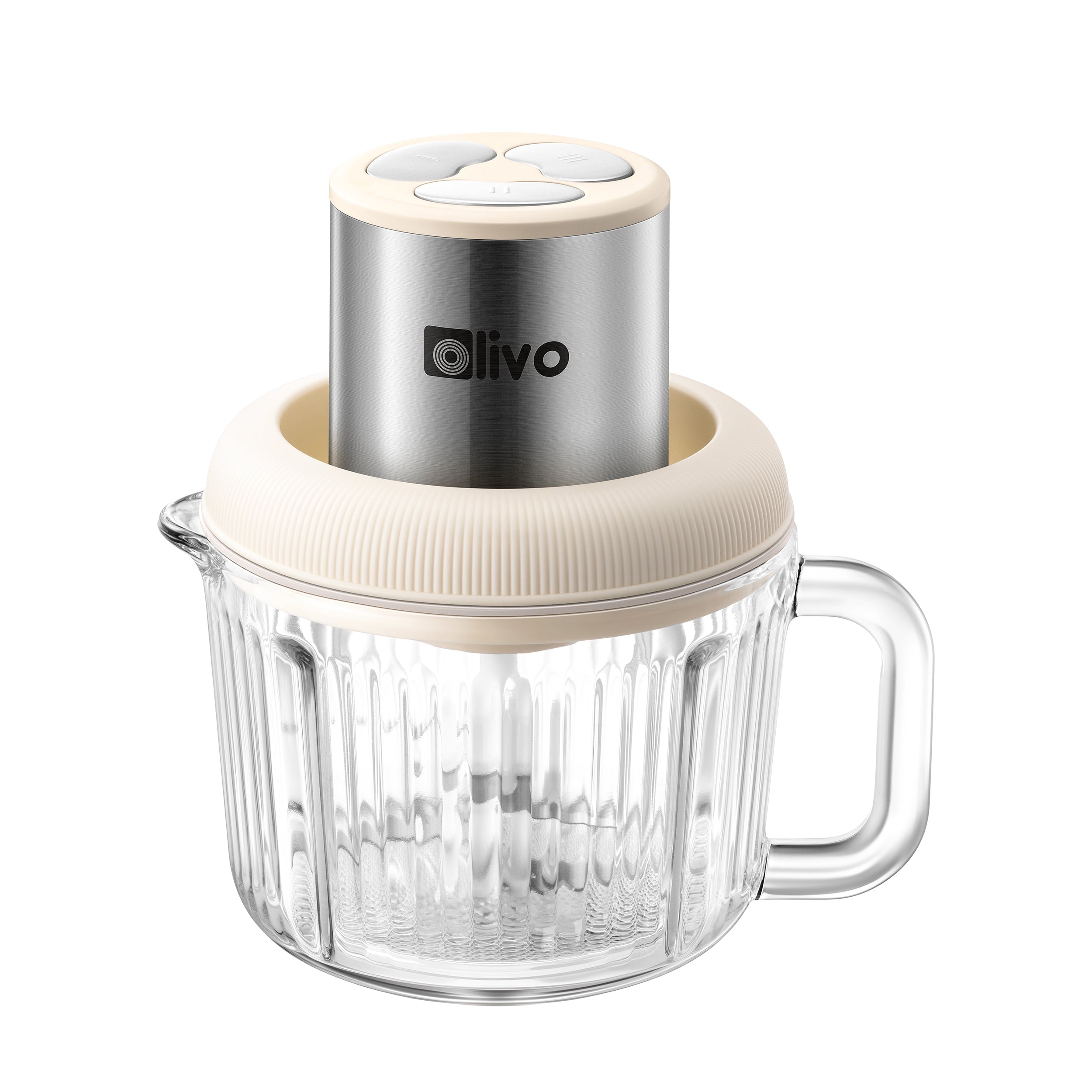 Máy Xay Thực Phẩm Đa Năng OLIVO FC25 - 2 Cối Xay - Dung Tích 2L Và 300ML - Công Suất 300W - 3 Chế Độ Xay