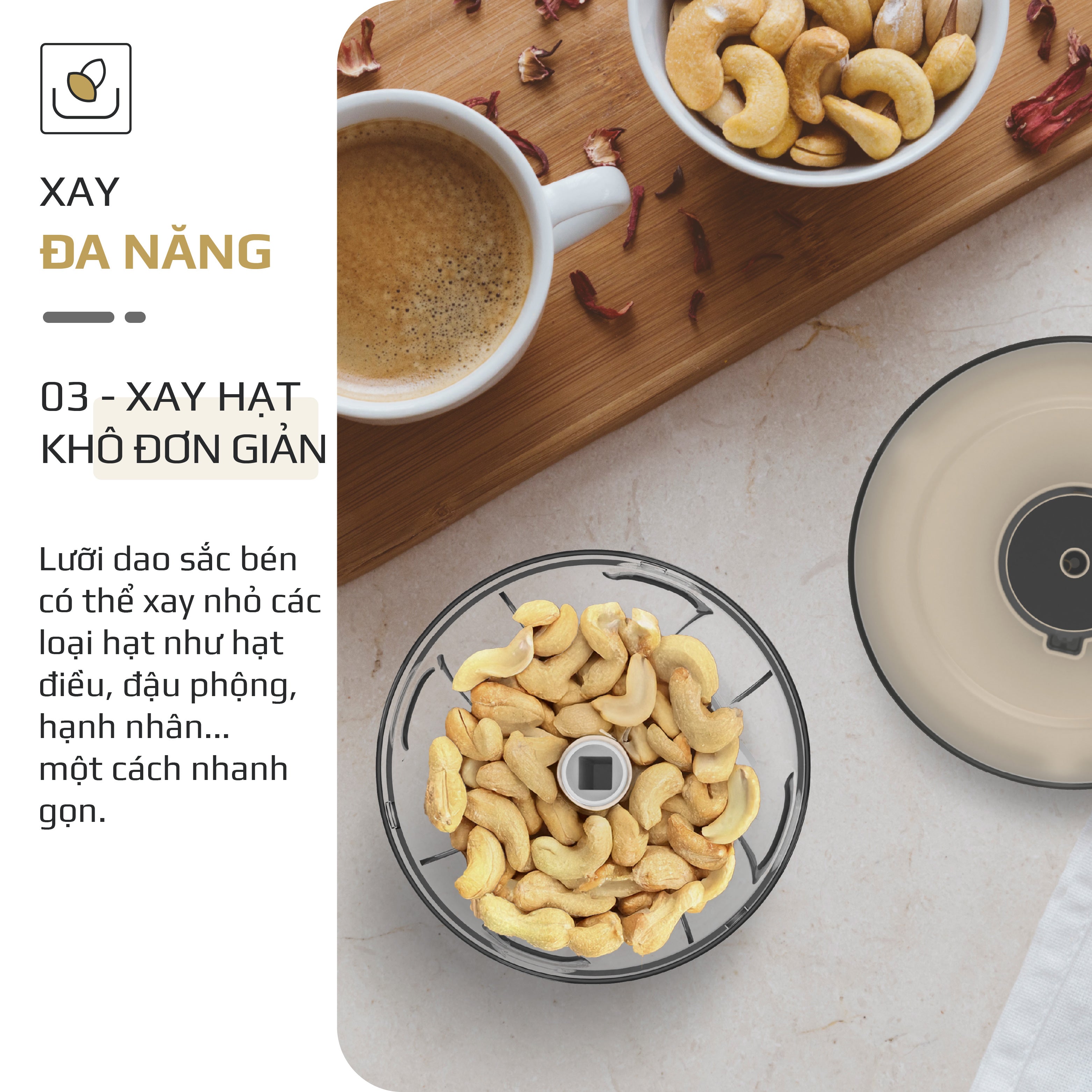 Dụng Cụ Xay Thực Phẩm Đa Năng Mini OLIVO MFC442 – Xay Tỏi Ớt, Xay Thịt, Xay Hạt Tiện Lợi – Dây Kéo Chắc Chắn – Dung Tích 400ML – Dễ Dàng Vệ Sinh