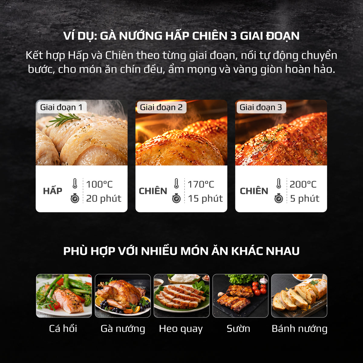 Nồi Chiên Hấp Đa Năng OLIVO SF1800 ULTRA - Dung Tích 18L - Công Nghệ Hấp GreenSteam/Chiên Eco Fry, 100 Chế Độ Cài Sẵn, Đột Phá Chiên Hấp Đa Giai Đoạn, Màu Titanium, Bảng Điều Khiển OLED Cao Cấp