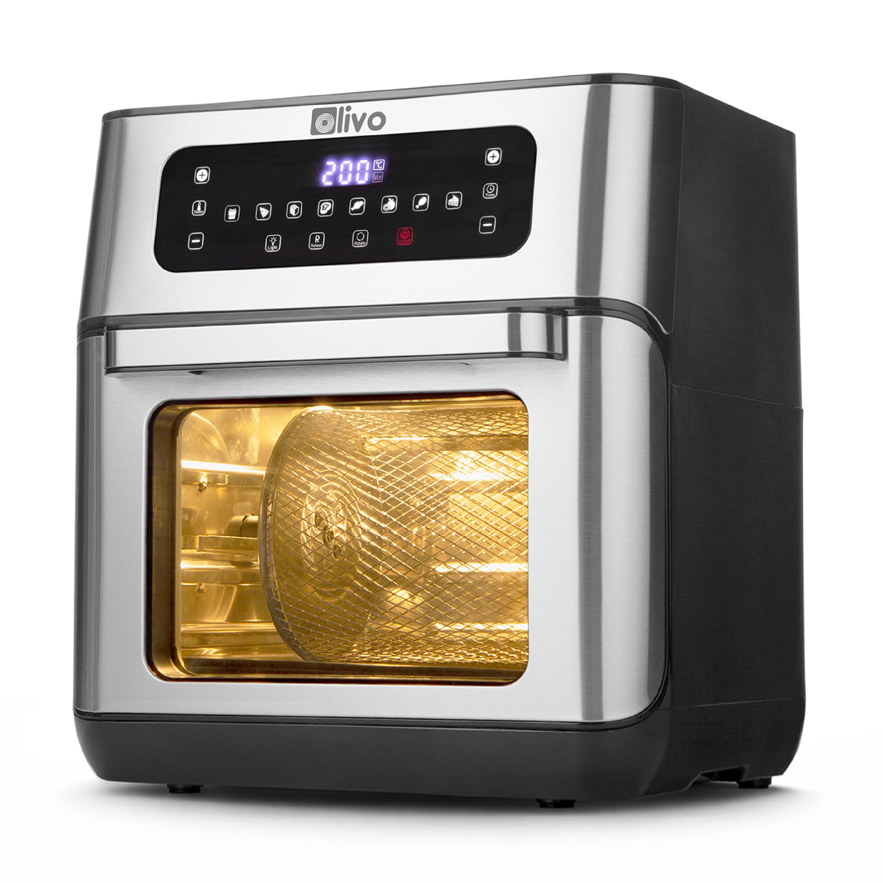 Nồi Chiên Không Dầu OLIVO AF12- Dung Tích 12L - Công Suất 1800W