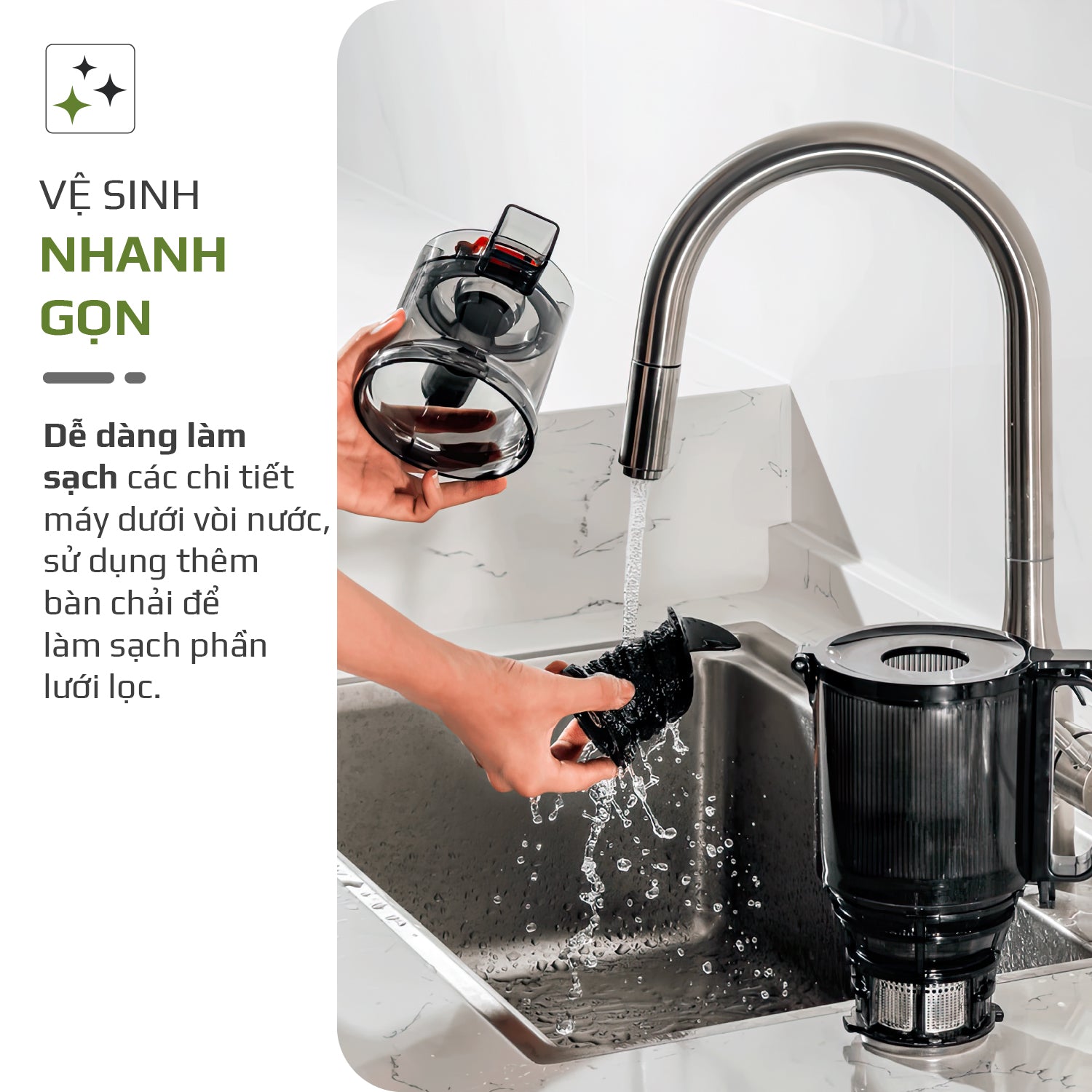 Máy Ép Chậm OLIVO SJ240 - Phiên Bản Giới Hạn Màu Titanium - Khoang Tiếp Lớn - Giải Pháp Hoàn Hảo Cho Việc Ép Kết Hợp Trái Cây, Rau Củ