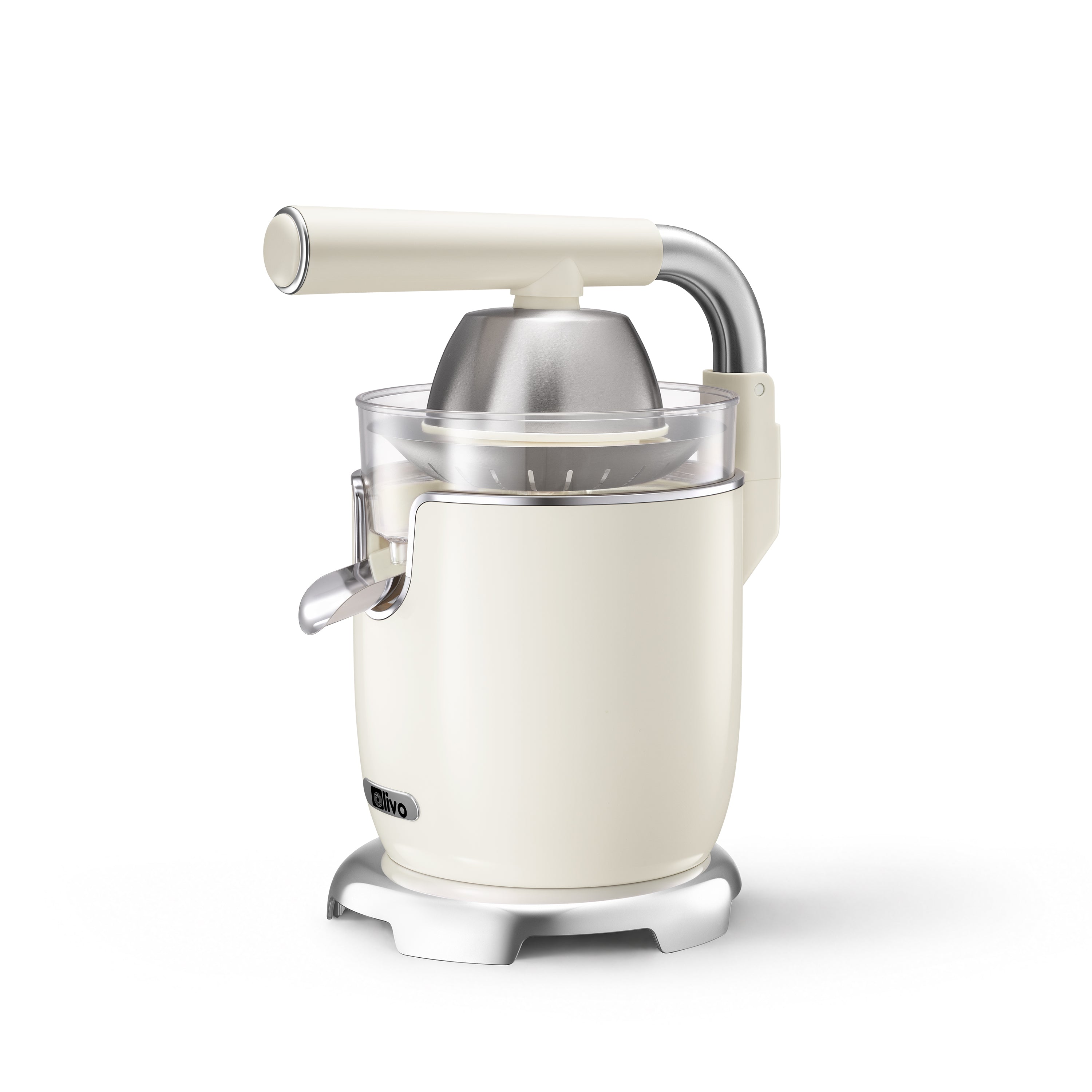 Máy Vắt Cam Trợ Lực Olivo CJ26 - Ép Kiệt Tối Ưu, Tay Cầm Trợ Lực, 2 Đầu Ép Linh Hoạt, Lưới Lọc Inox, Công Suất 600W, Thiết Kế Tối Giản Hiện Đại