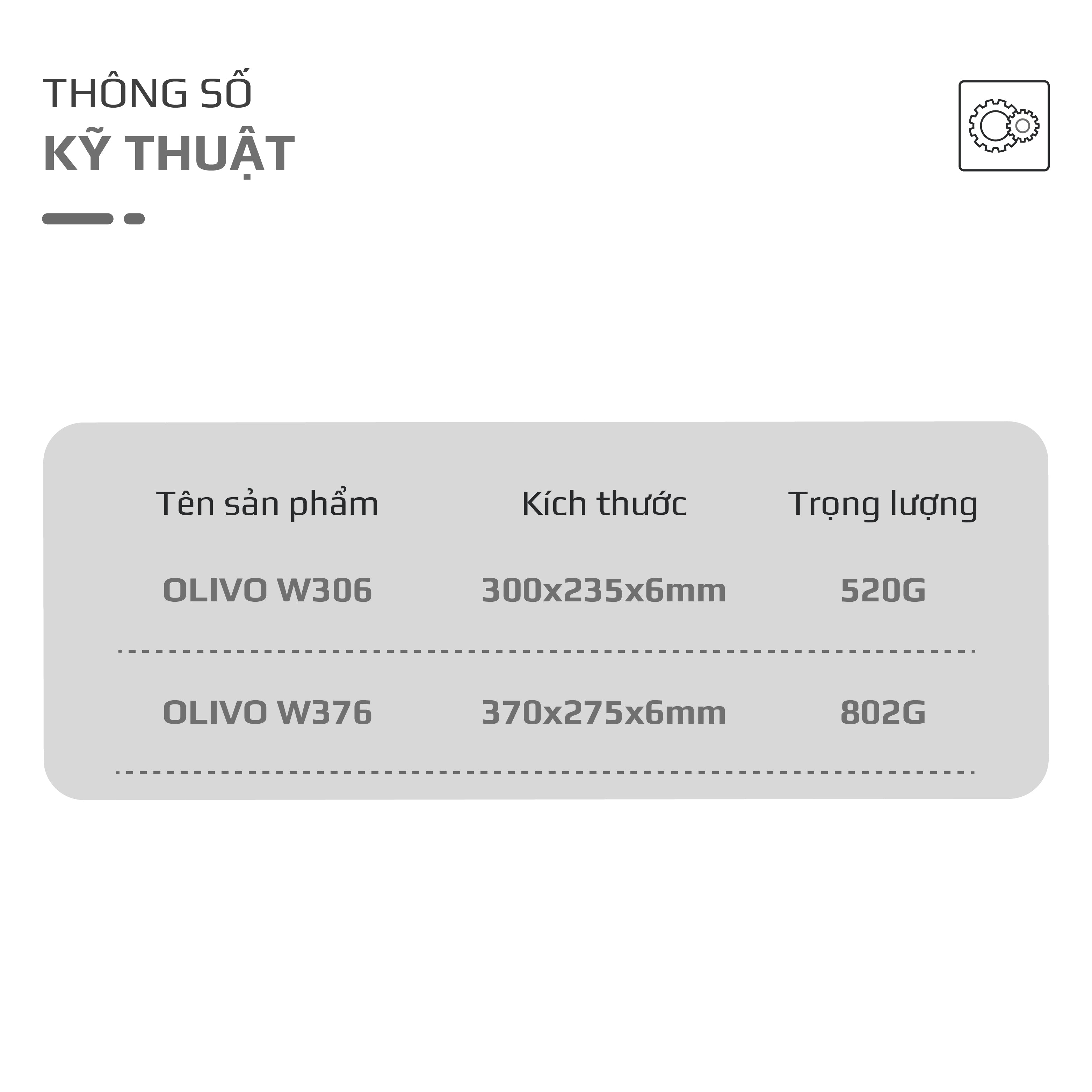 Thớt Gỗ OLIVO Wood Fiber W306 – W376 – Chống Cong Vênh, Ẩm Mốc, Không Bám Mùi Thực Phẩm – Sử Dụng Được Với Máy Rửa Bát
