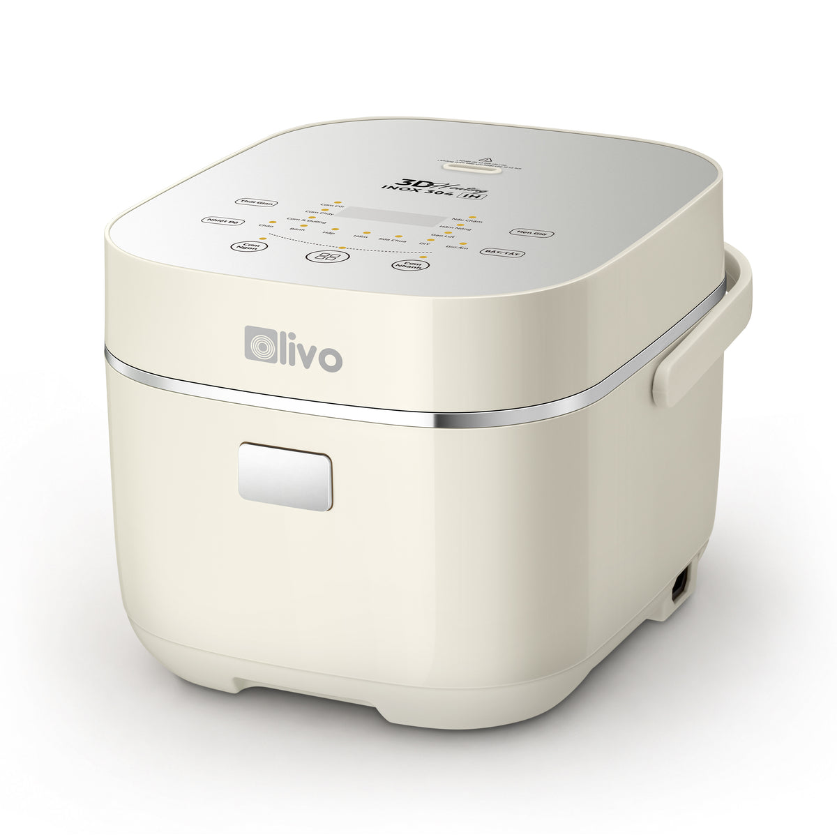 Nồi Cơm Điện Cao Tần OLIVO RC600IH - Lòng Nồi INOX 304, Dung tích 1.2L, Nhỏ Gọn Đa Năng, Công Nghệ Gia Nhiệt Nắp và Nấu Cao Tần Hiện Đại, Sử Dụng Dễ Dàng