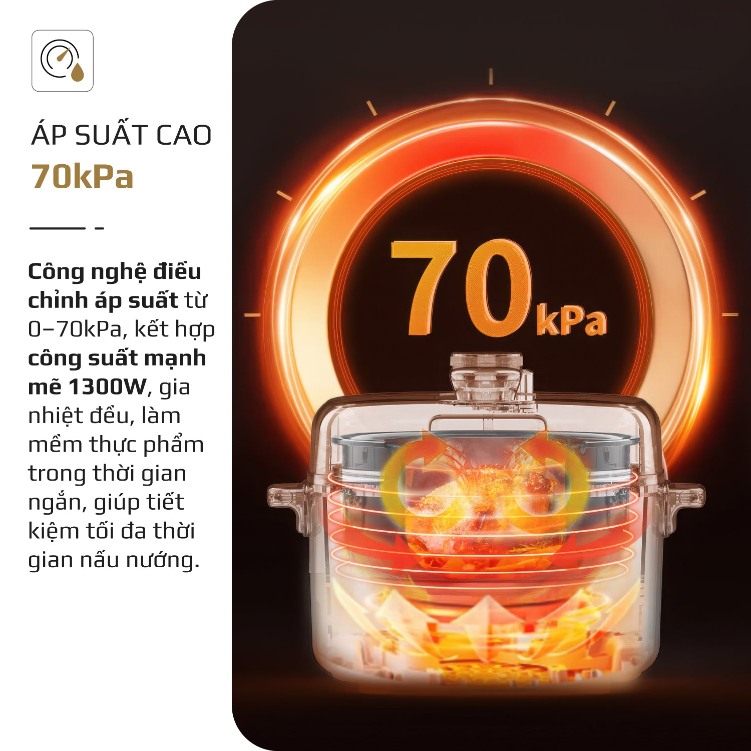 Nồi Áp Suất Điện Đa Năng OLIVO PC40 – Nồi 2 Nắp, 3 Chế Độ Nấu, Màn Hình OLED Hiện Đại, Lòng Nồi INOX 304, Đa Chức Năng 10 Chế Độ Cài Sẵn, Dung Tích 4L, Công Suất 1300W