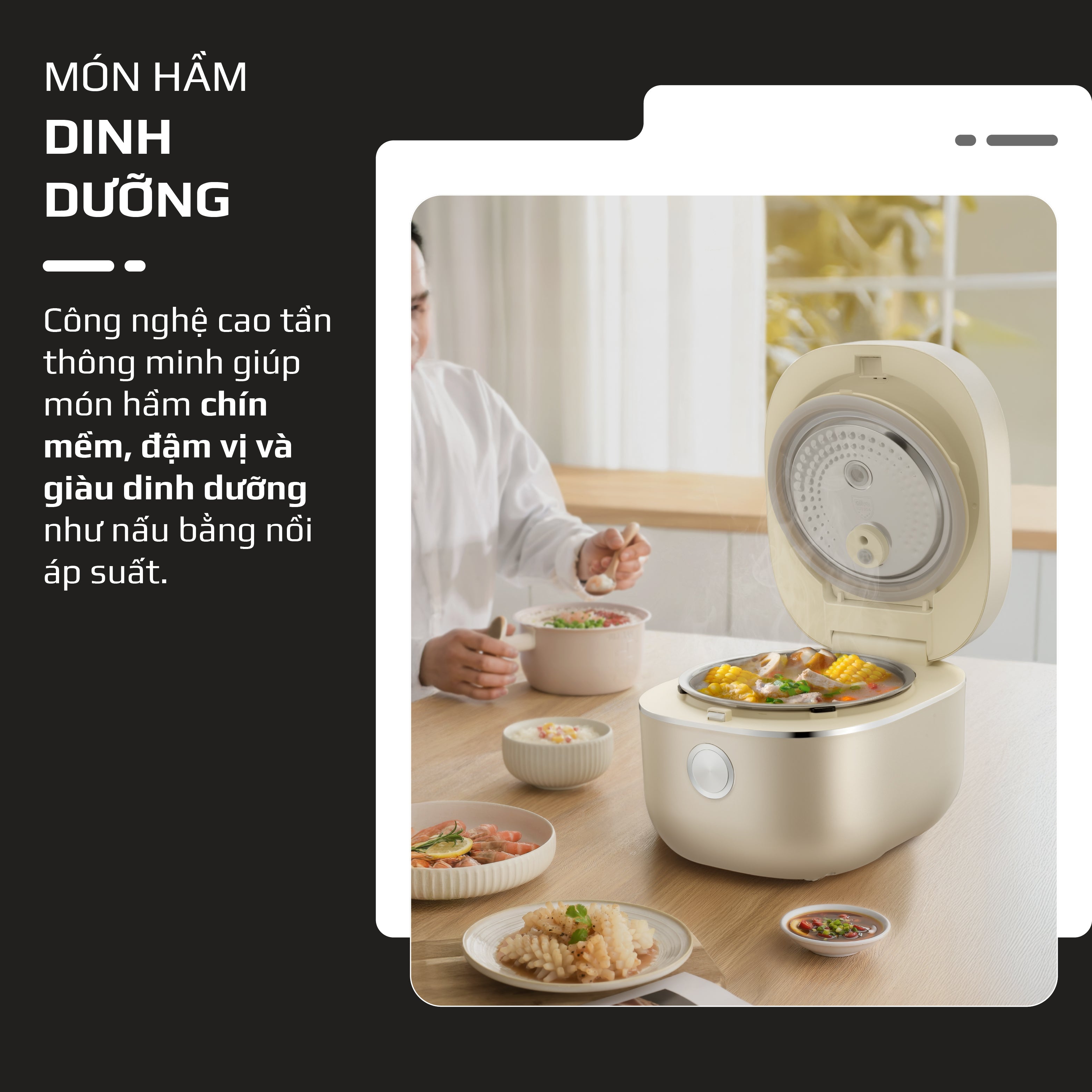 Nồi Cơm Điện Cao Tần OLIVO RC800IH - Công Nghệ Nấu Cao Tần Smart Heating, Lòng Nồi INOX 316L, 14 Chế Độ Cài Sẵn, Dung Tích 1.5L, Bảng Điều Khiển OLED