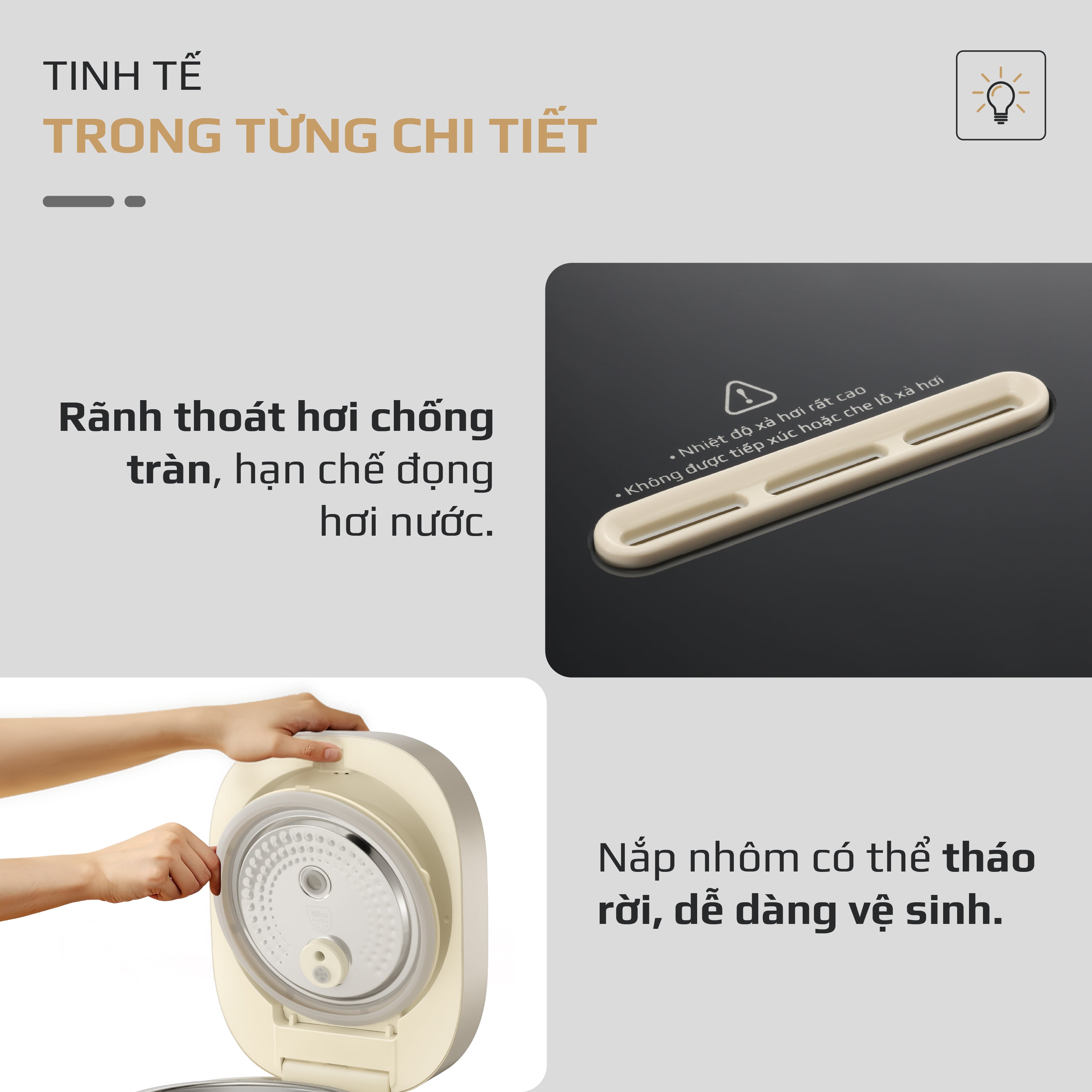 Nồi Cơm Điện Cao Tần OLIVO RC800IH - Công Nghệ Nấu Cao Tần Smart Heating, Lòng Nồi INOX 316L, 14 Chế Độ Cài Sẵn, Dung Tích 1.5L, Bảng Điều Khiển OLED