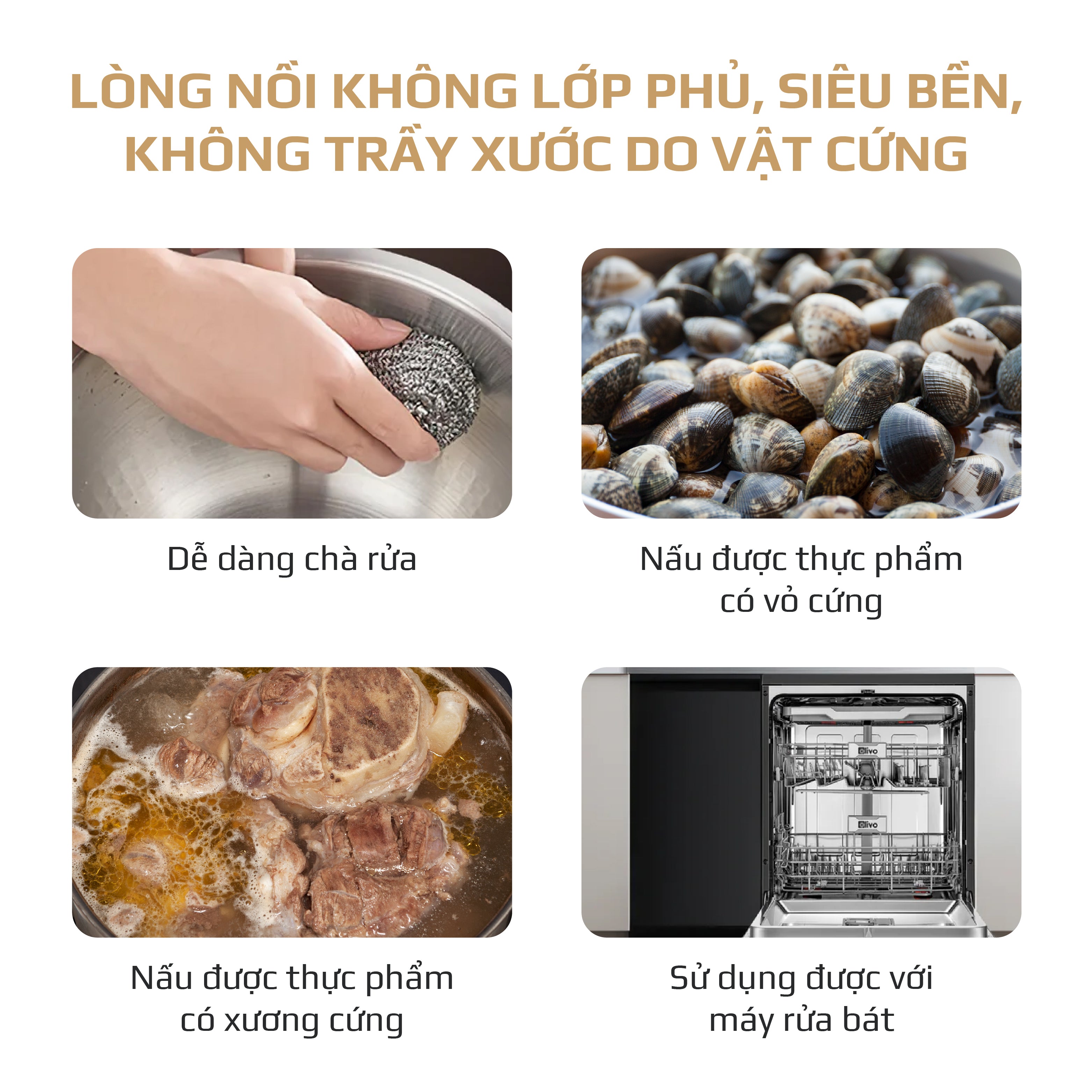 Nồi Cơm Điện Cao Tần OLIVO RC800IH - Công Nghệ Nấu Cao Tần Smart Heating, Lòng Nồi INOX 316L, 14 Chế Độ Cài Sẵn, Dung Tích 1.5L, Bảng Điều Khiển OLED