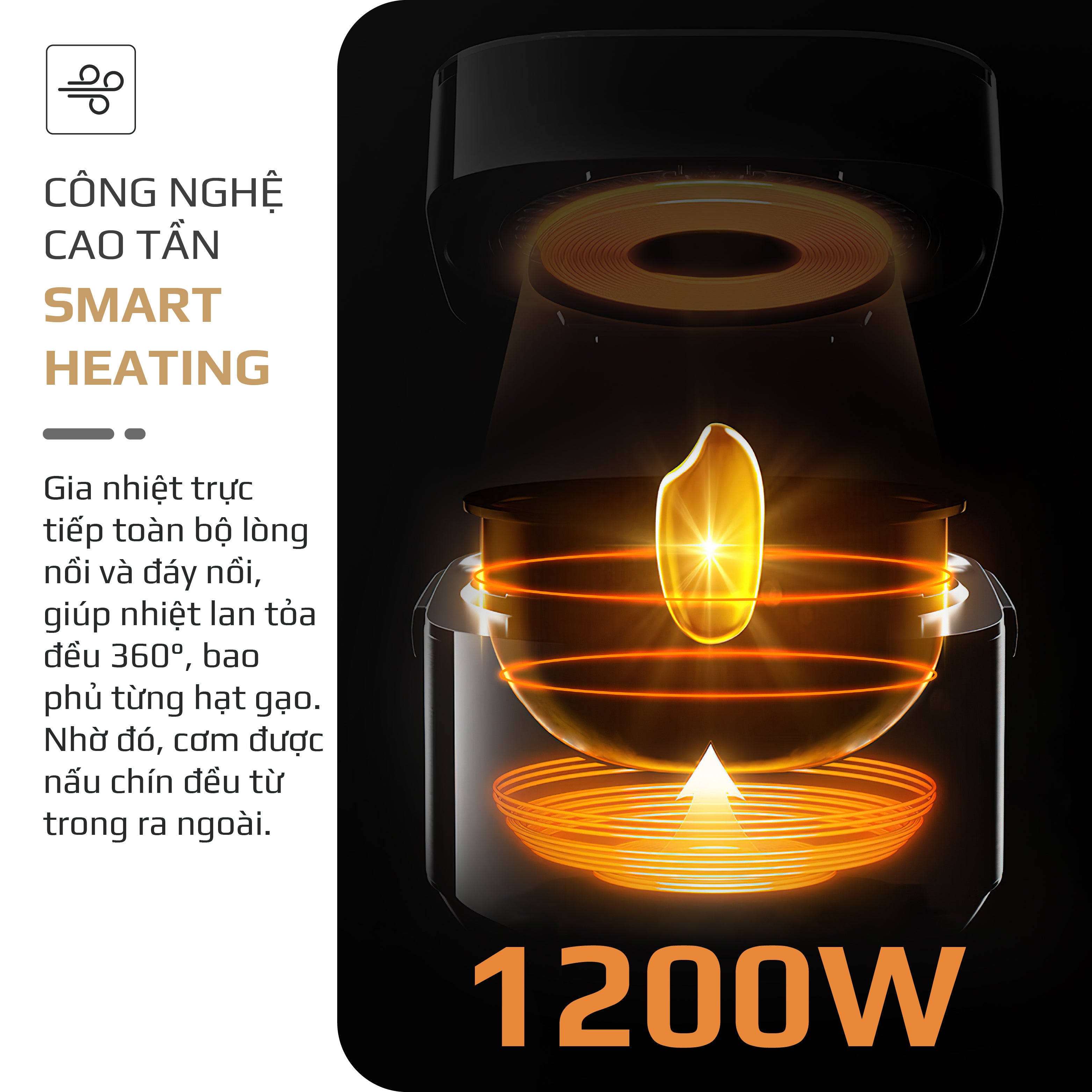 Nồi Cơm Điện Cao Tần OLIVO RC800IH - Công Nghệ Nấu Cao Tần Smart Heating, Lòng Nồi INOX 316L, 14 Chế Độ Cài Sẵn, Dung Tích 1.5L, Bảng Điều Khiển OLED
