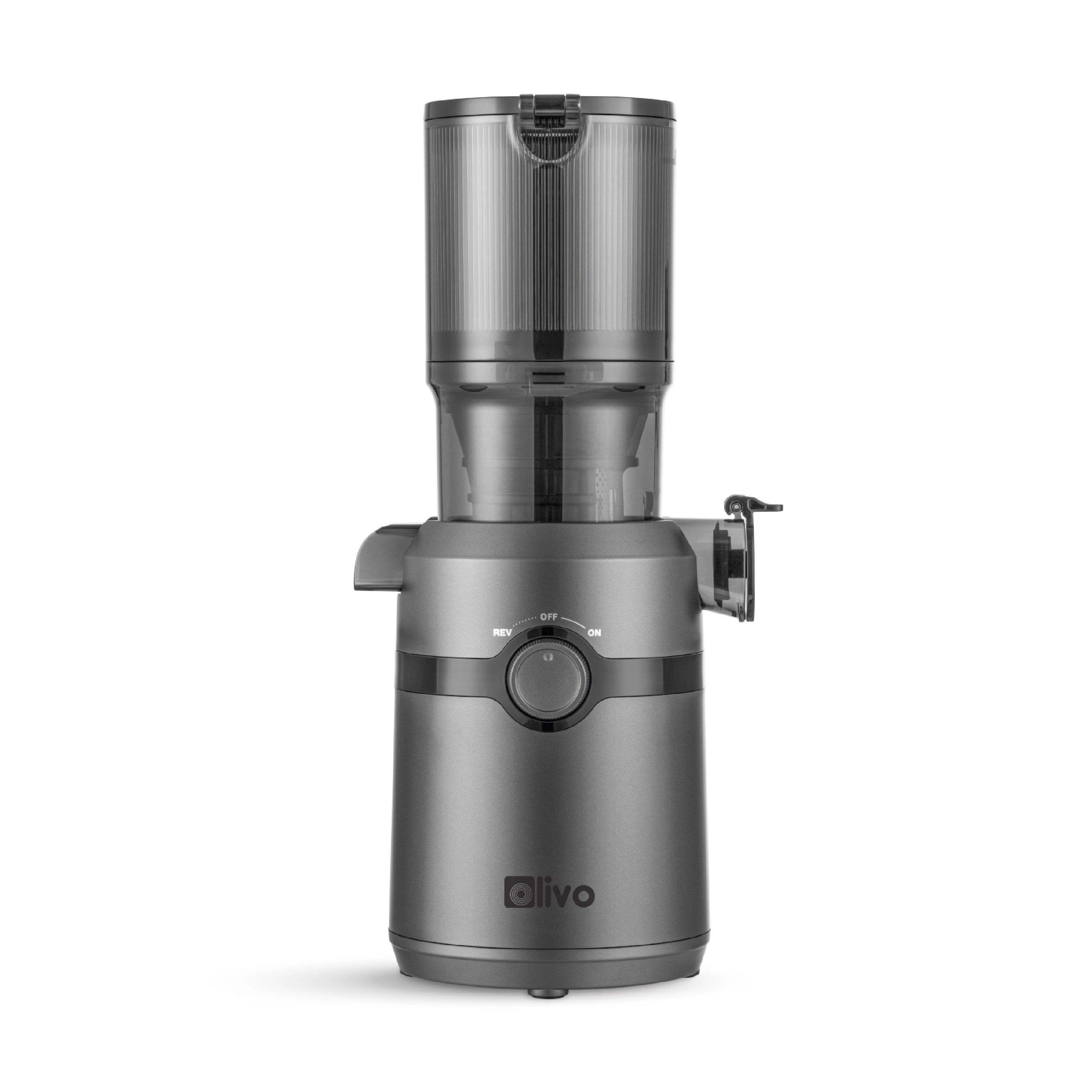 Máy Ép Chậm OLIVO SJ240 - Phiên Bản Giới Hạn Màu Titanium - Khoang Tiếp Lớn - Giải Pháp Hoàn Hảo Cho Việc Ép Kết Hợp Trái Cây, Rau Củ