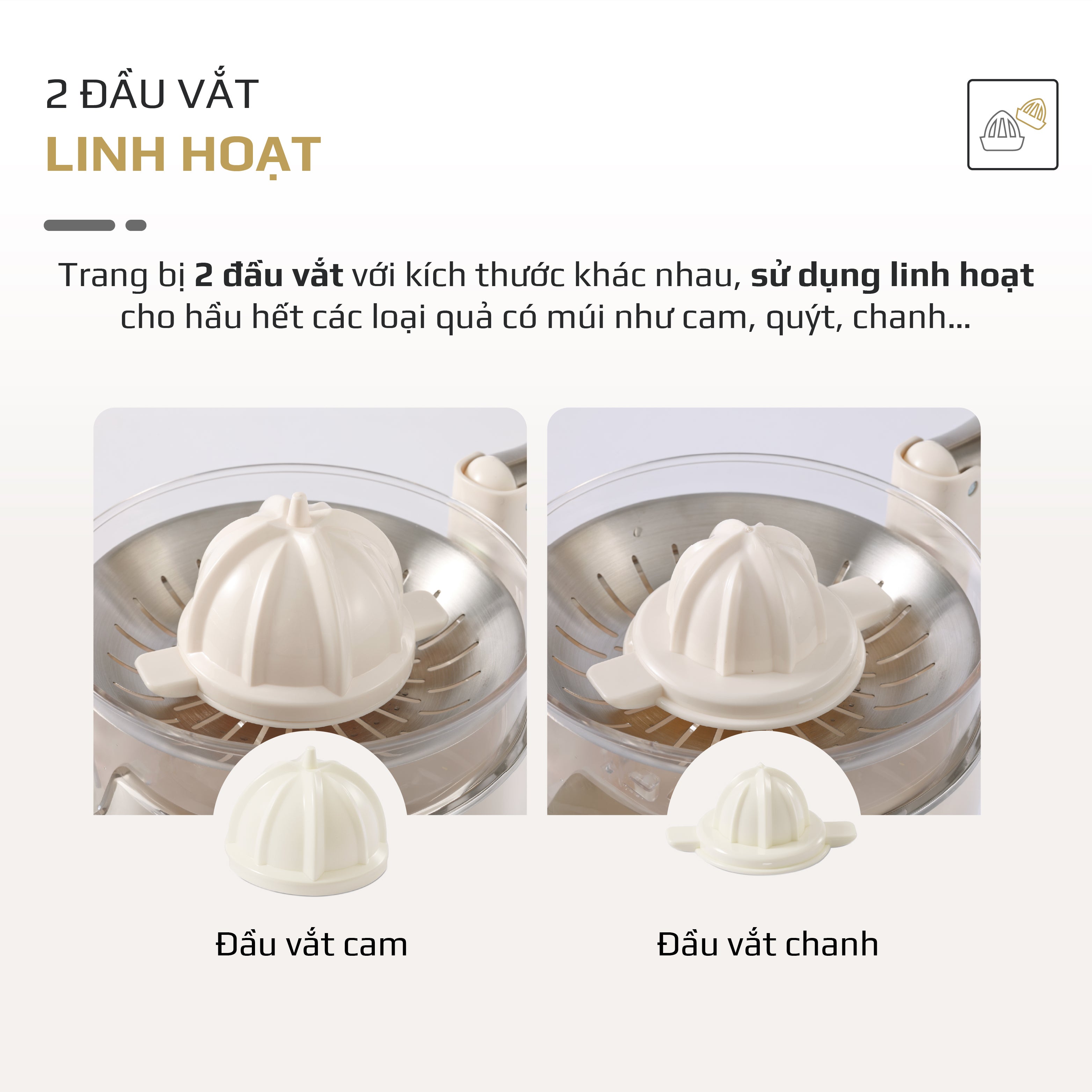 Máy Vắt Cam Trợ Lực Olivo CJ26 - Ép Kiệt Tối Ưu, Tay Cầm Trợ Lực, 2 Đầu Ép Linh Hoạt, Lưới Lọc Inox, Công Suất 600W, Thiết Kế Tối Giản Hiện Đại