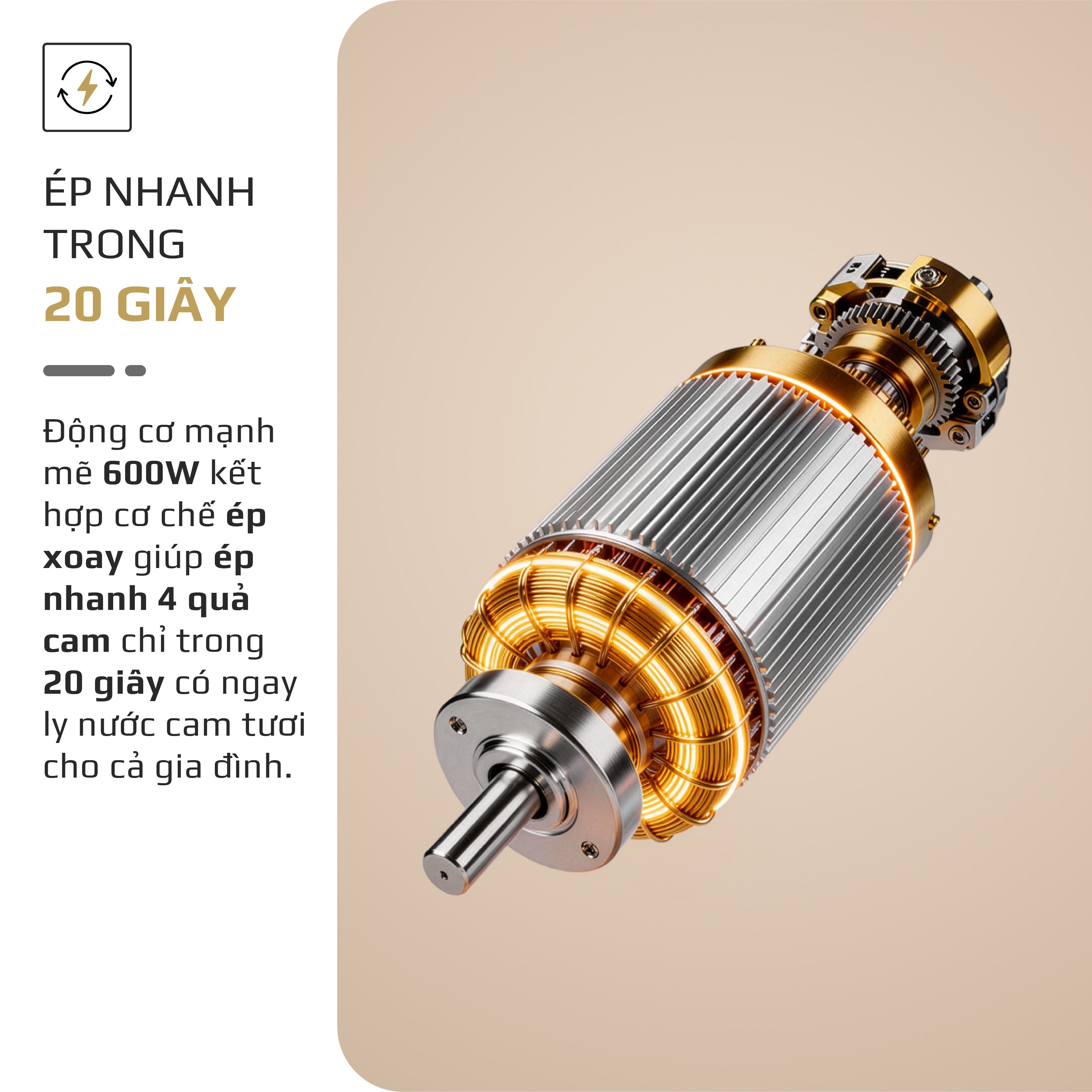 Máy Vắt Cam Trợ Lực Olivo CJ26 - Ép Kiệt Tối Ưu, Tay Cầm Trợ Lực, 2 Đầu Ép Linh Hoạt, Lưới Lọc Inox, Công Suất 600W, Thiết Kế Tối Giản Hiện Đại