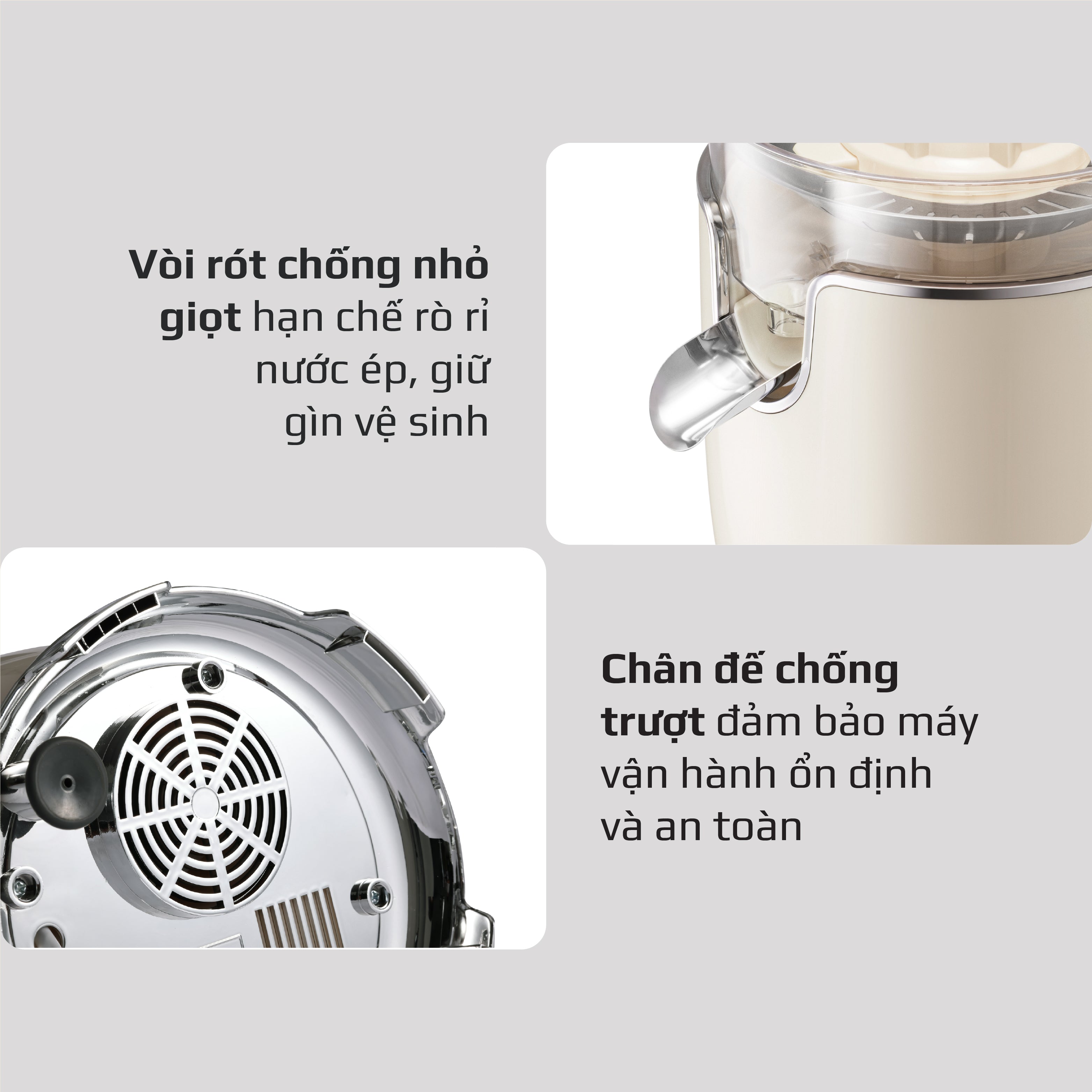 Máy Vắt Cam Trợ Lực Olivo CJ26 - Ép Kiệt Tối Ưu, Tay Cầm Trợ Lực, 2 Đầu Ép Linh Hoạt, Lưới Lọc Inox, Công Suất 600W, Thiết Kế Tối Giản Hiện Đại