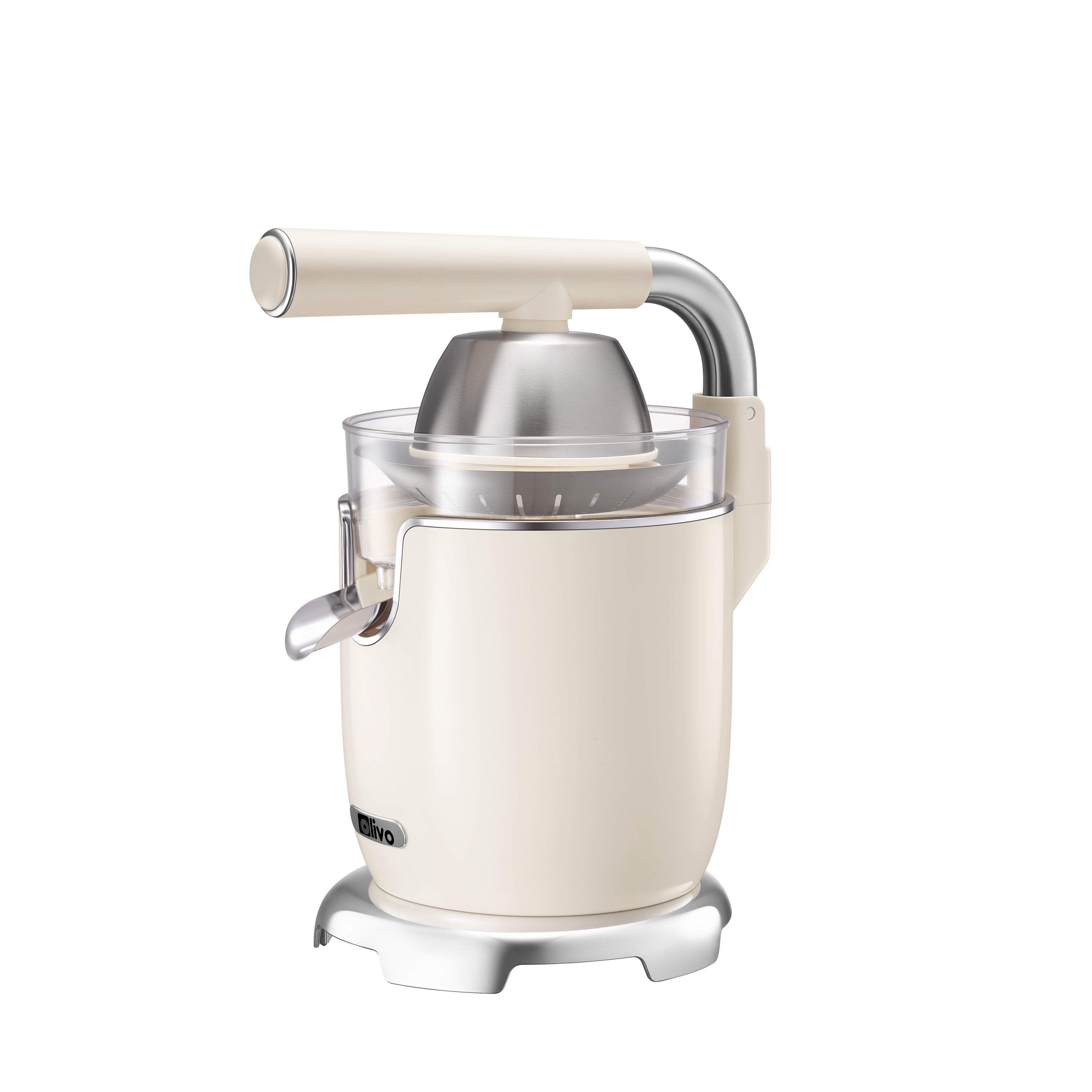 Máy Vắt Cam Trợ Lực Olivo CJ26 - Ép Kiệt Tối Ưu, Tay Cầm Trợ Lực, 2 Đầu Ép Linh Hoạt, Lưới Lọc Inox, Công Suất 600W, Thiết Kế Tối Giản Hiện Đại