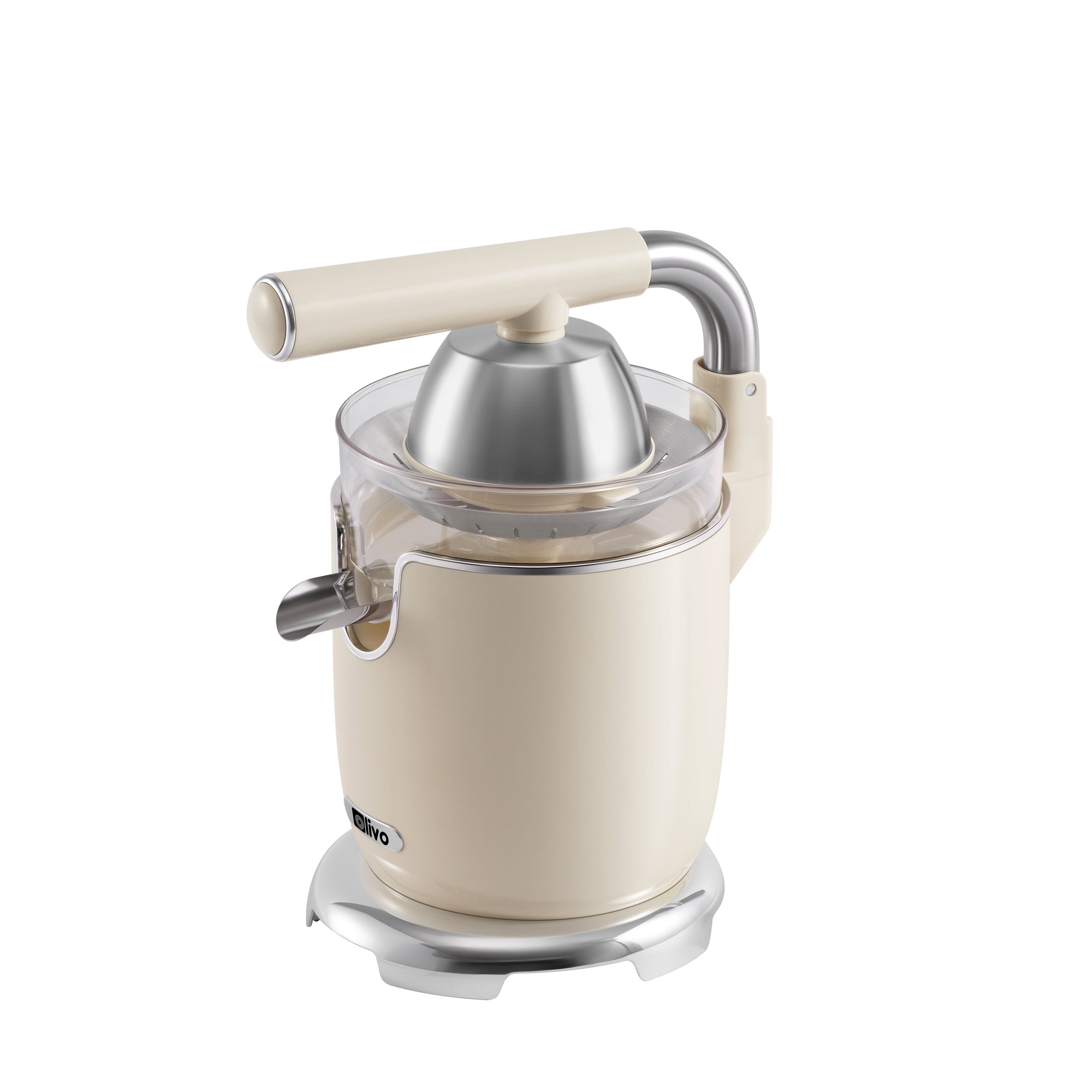 Máy Vắt Cam Trợ Lực Olivo CJ26 - Ép Kiệt Tối Ưu, Tay Cầm Trợ Lực, 2 Đầu Ép Linh Hoạt, Lưới Lọc Inox, Công Suất 600W, Thiết Kế Tối Giản Hiện Đại