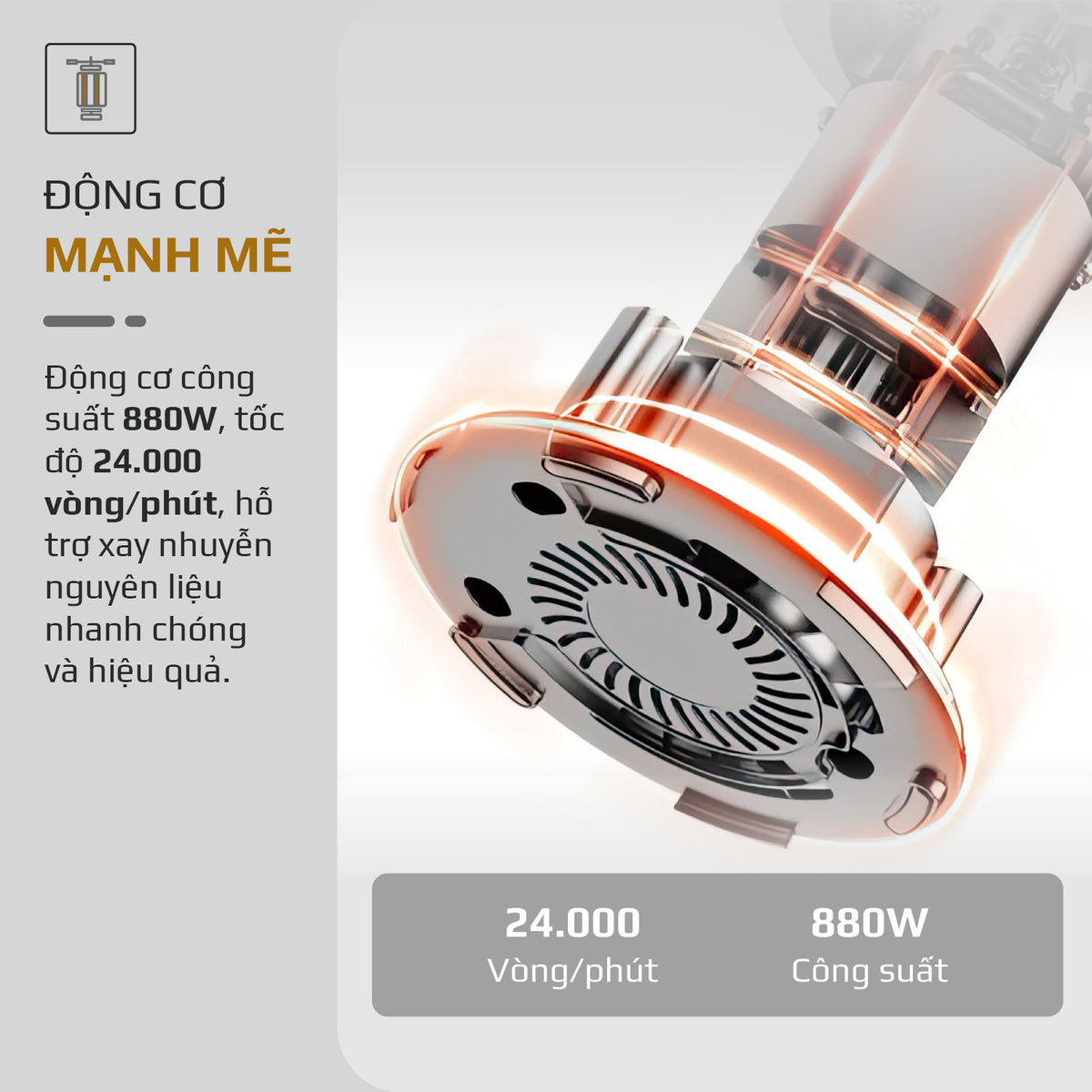 Máy Xay Nấu Đa Năng OLIVO CB1000 - Dung Tích 1L, Nắp INOX Kết Hợp Kính Cường Lực, Công Suất 880W, 9 Chế Độ, Chống Trào Hiệu Quả