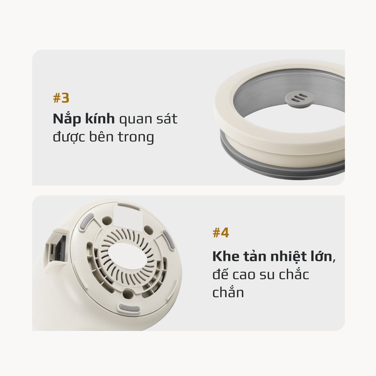 Máy Xay Nấu Đa Năng OLIVO CB1000 - Dung Tích 1L, Nắp INOX Kết Hợp Kính Cường Lực Duy Nhất Trên Thị Trường, Công Suất 880W, 9 Chế Độ, Chống Trào Tuyệt Đối