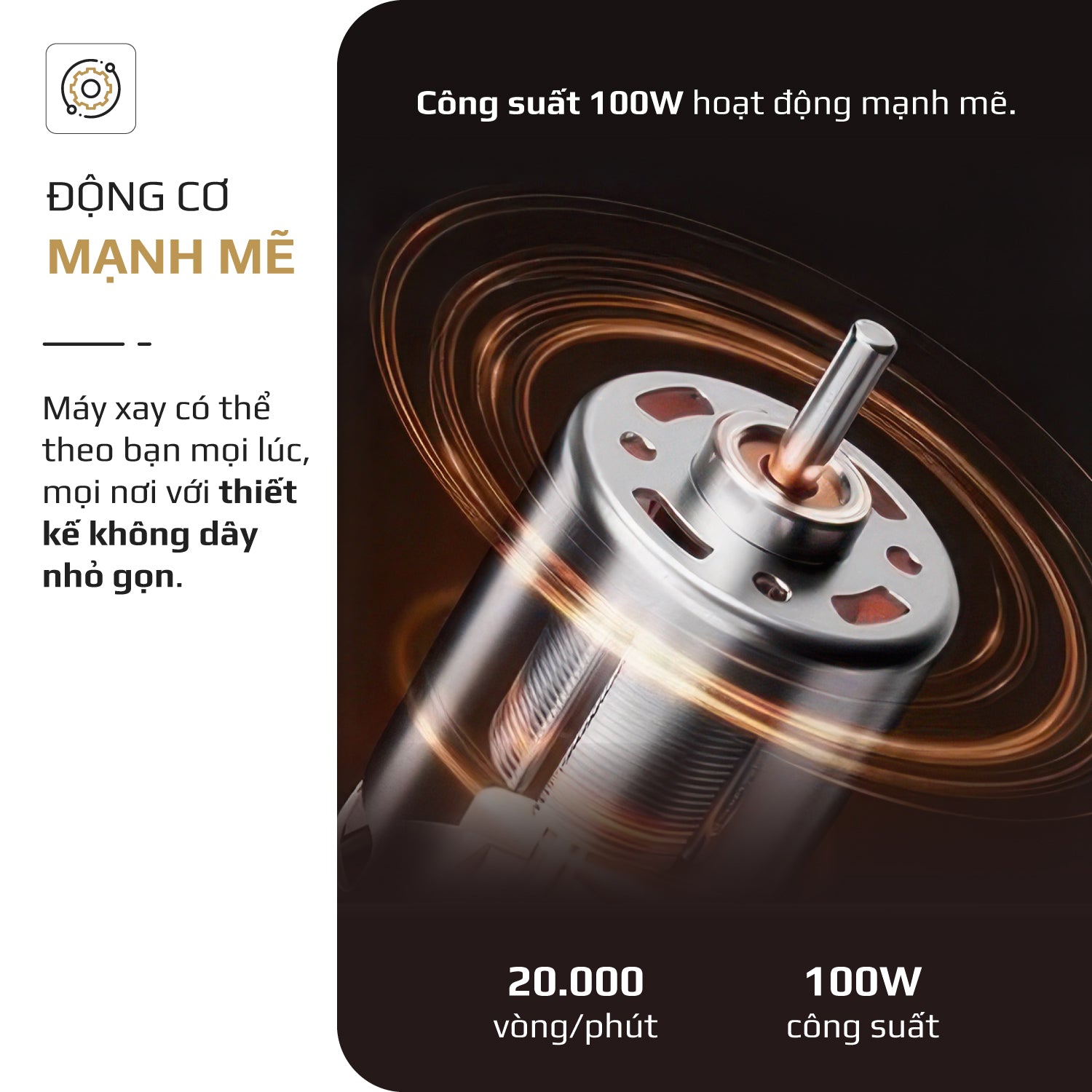 Máy Xay Sinh Tố Cầm Tay OLIVO PB02 - Pin Sạc Bền Bỉ - Nắp Đế Thay Thế - Quai Cầm Tiện Lợi - Dễ Dàng Vệ Sinh - Dung Tích 500ML - Công Suất 100W