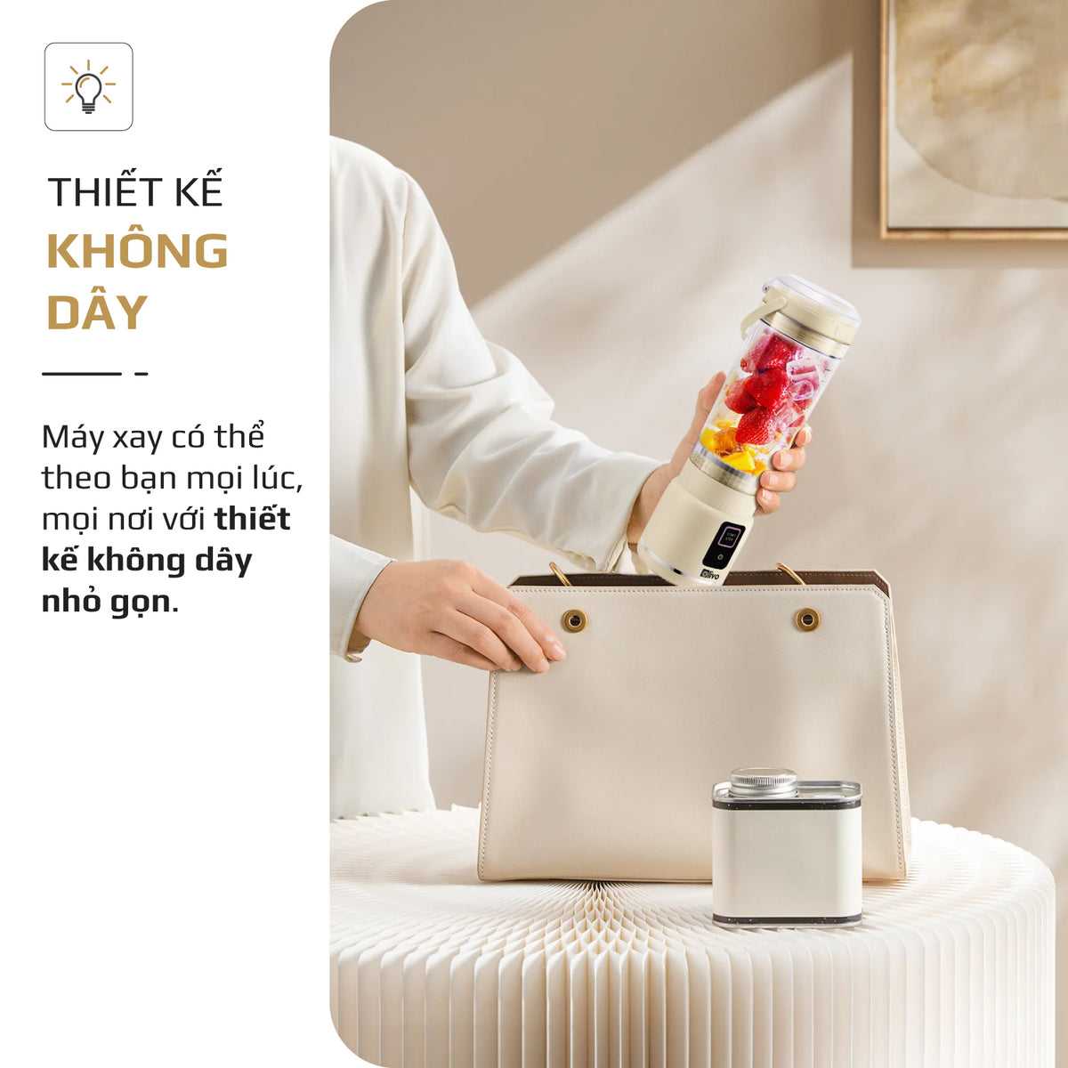 Máy xay sinh tố cầm tay OLIVO PB02