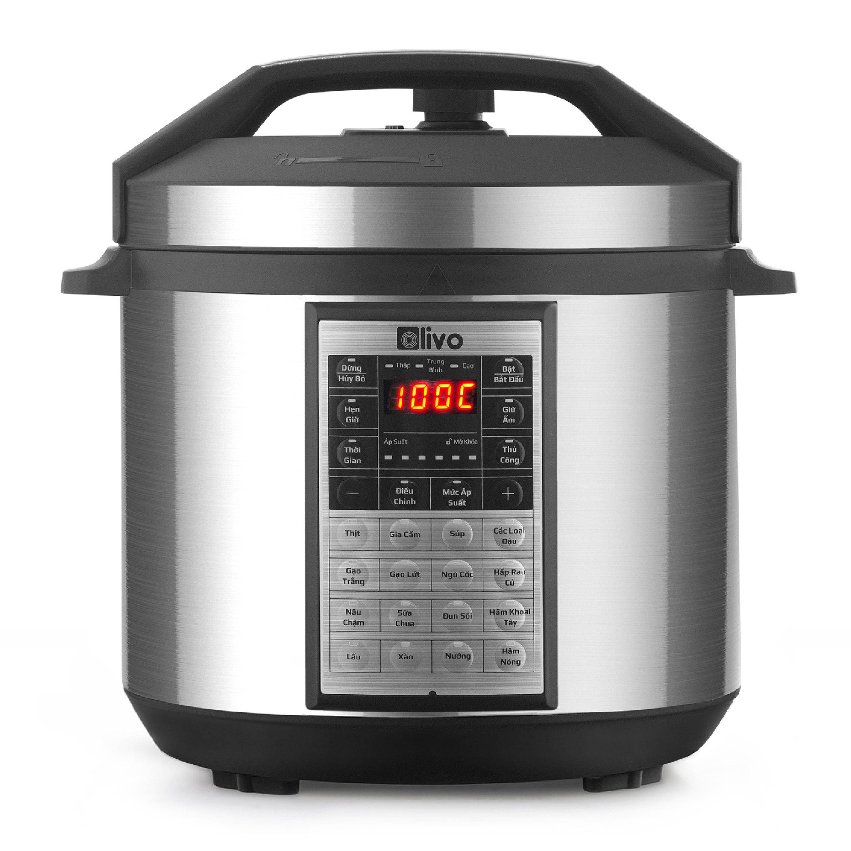 Nồi Áp Suất Điện Đa Năng OLIVO PC60 - 16 Chức Năng - Dung Tích 6L - Công Suất 1000W