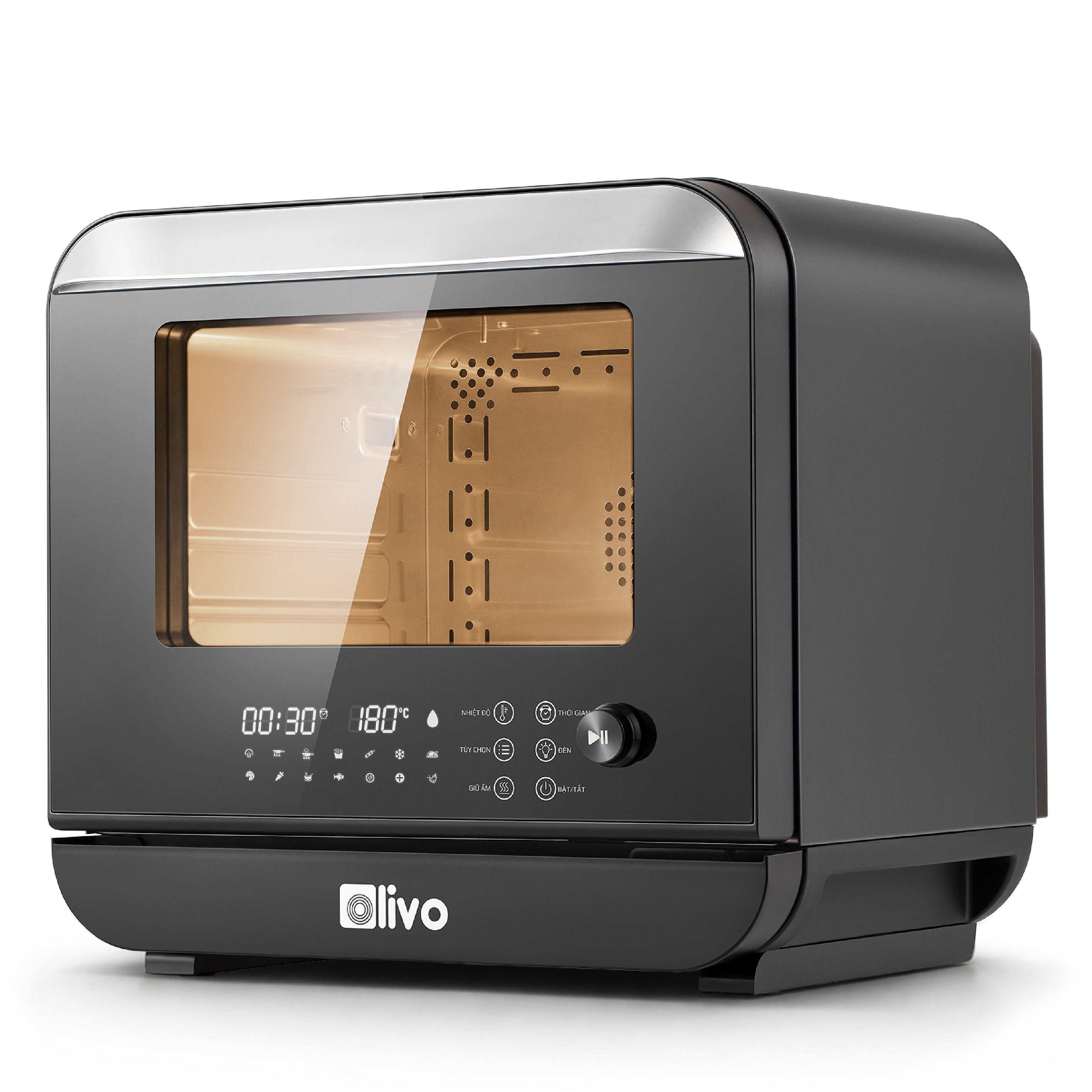 Nồi Chiên Hơi Nước OLIVO SF18 - 50 Chức Năng - Dung Tích 18L - Công Suất 2450W