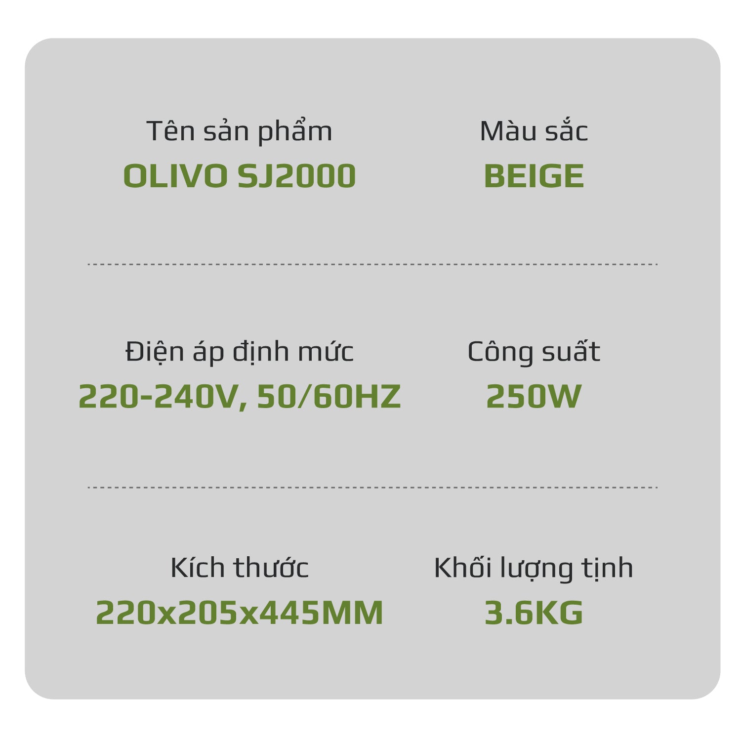 Máy Ép Chậm OLIVO SJ2000 - Khoang Tiếp Lớn, Củ Ép Kết Hợp Lưỡi Cắt Thông Minh, Thiết Kế Sang Trọng, Đẳng Cấp