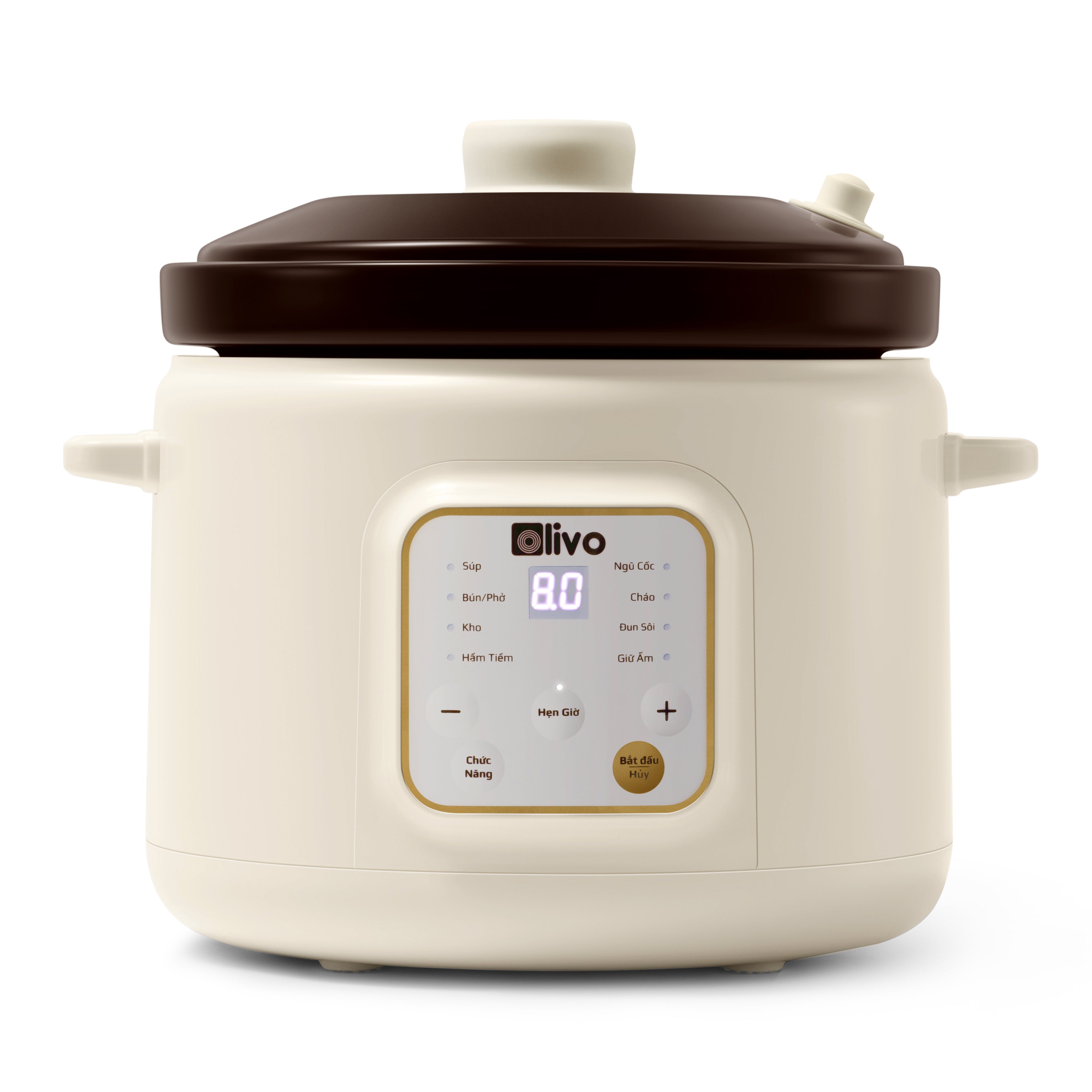 Nồi Nấu Chậm Olivo OSC30 - 9 Chế Độ Cài Sẵn, Bảng Điều Khiển Điện Tử, Lòng Gốm Tráng Men, Nắp Gốm Giữ Nhiệt, Dung tích 3L, Thông Minh, Tiện Lợi.