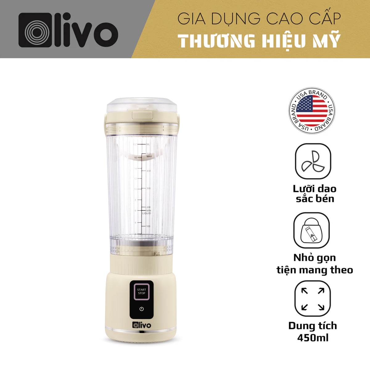 Máy xay sinh tố cầm tay OLIVO PB02