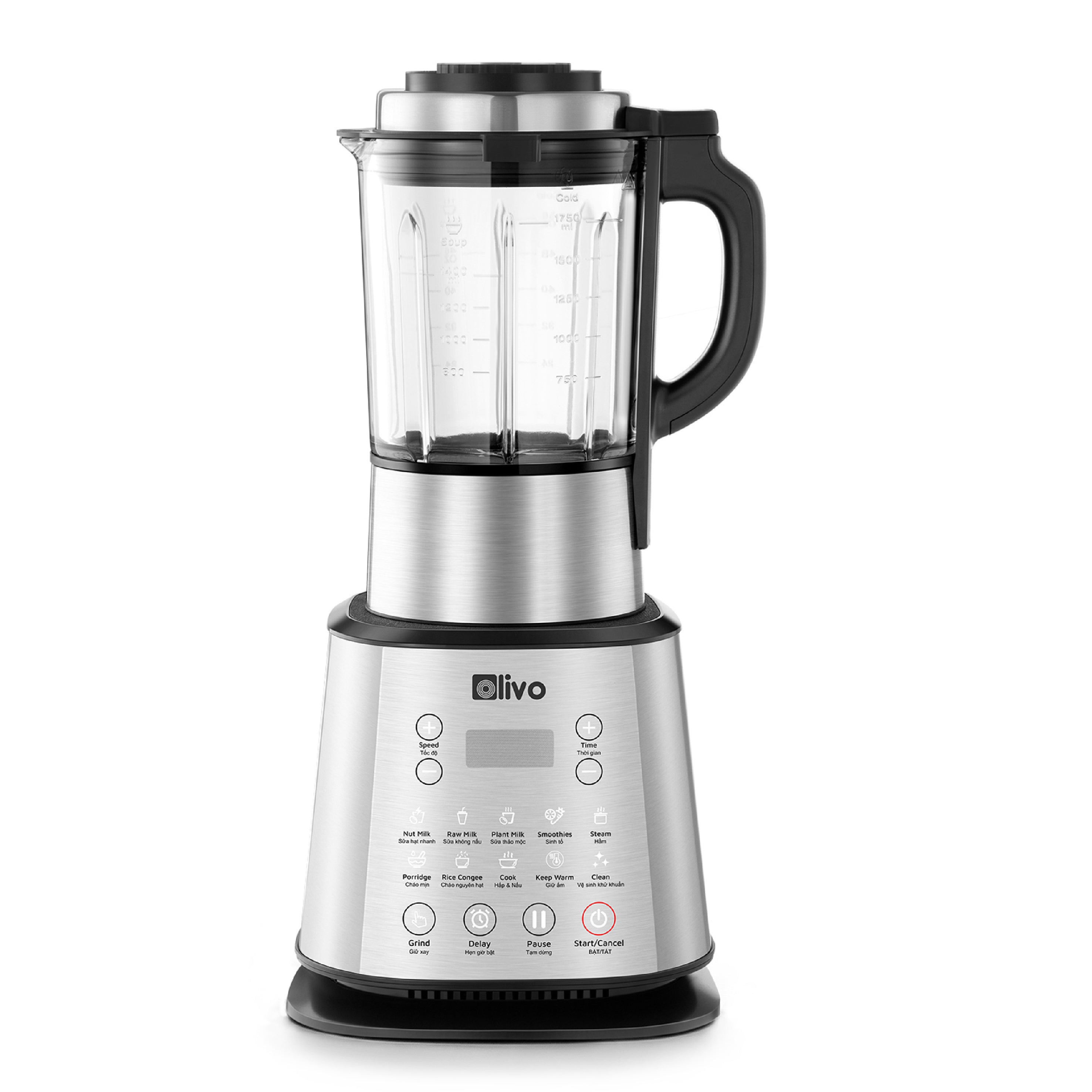 Máy Làm Sữa Hạt OLIVO X20 PLUS Phiên Bản 2023 - Đa Chức Năng - Tạm Dừng Thông Minh - Vệ Sinh Khử Khuẩn Độc Quyền - Chống Trào Tuyệt Đối - Công Suất 2000W