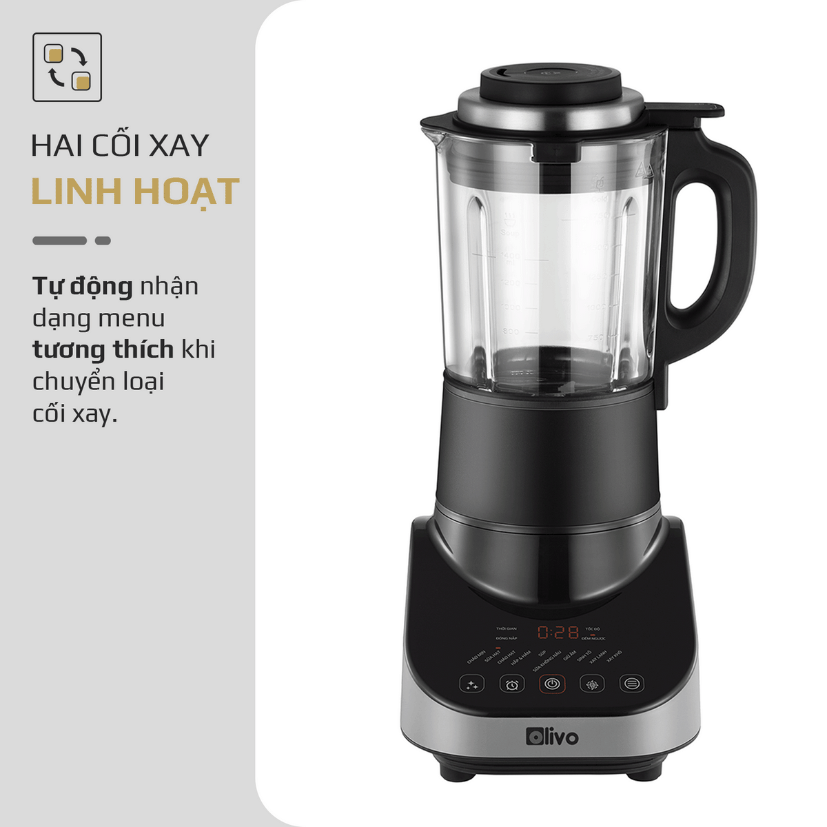 Máy xay nấu đa năng OLIVO CB20 Máy xay nấu đa năng OLIVO CB20